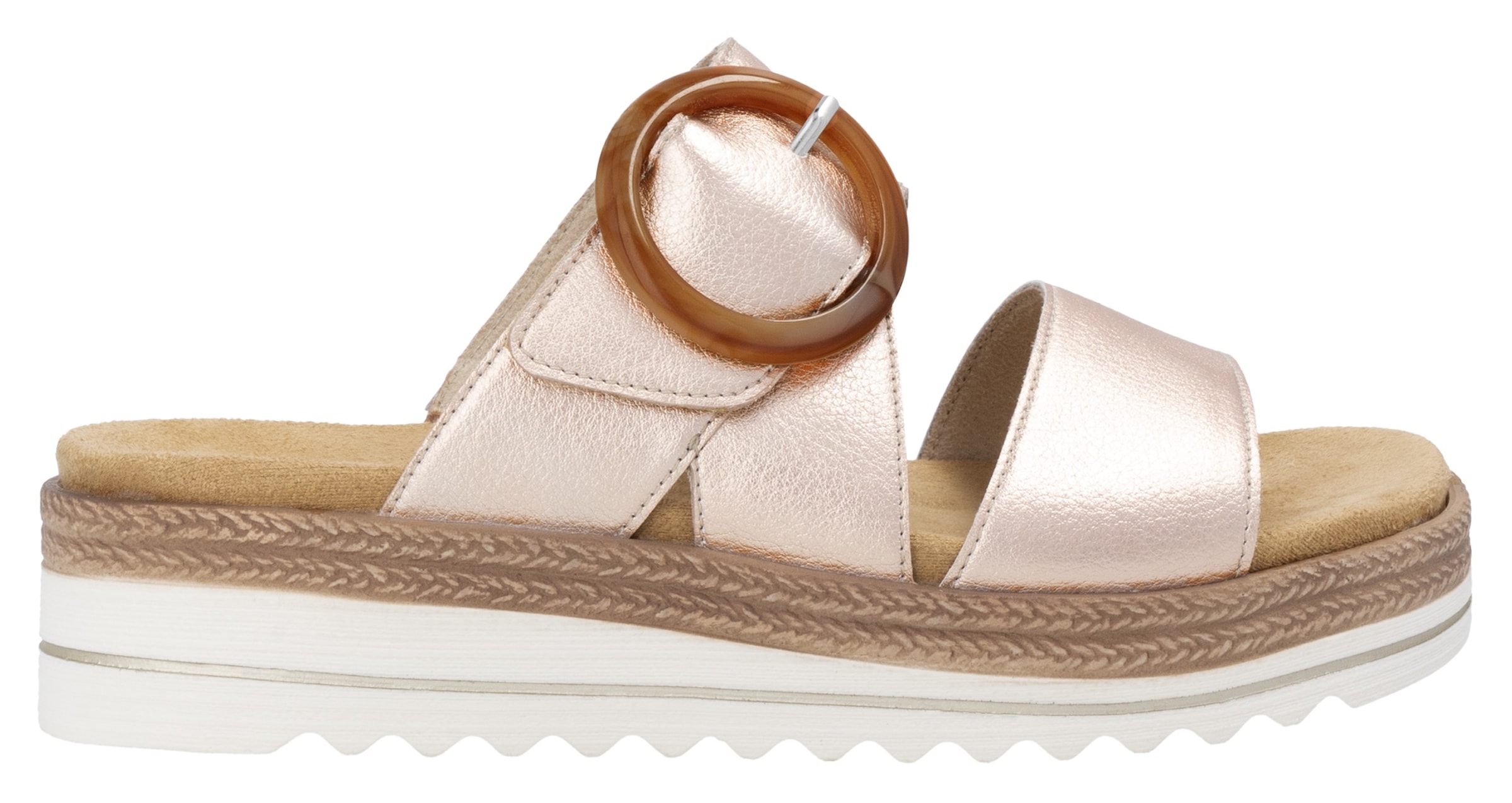 Remonte Pantolette, Keilabsatz, Sommerschuh, Schlappen mit Zierschnalle