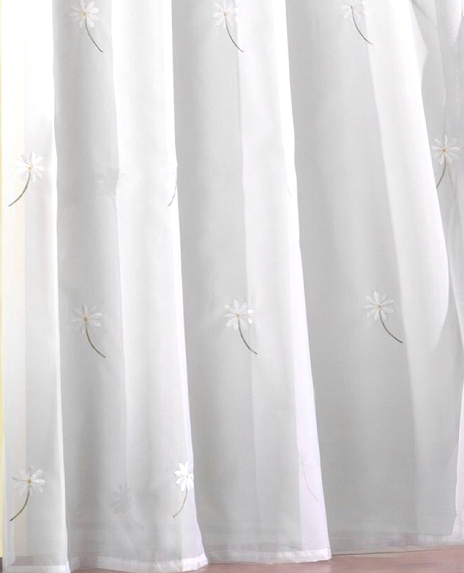 Weckbrodt Vorhang »Daisy«, (1 St.), Voile, halbtransparent, bestickt, Floral, geblümt, Gardine, Store