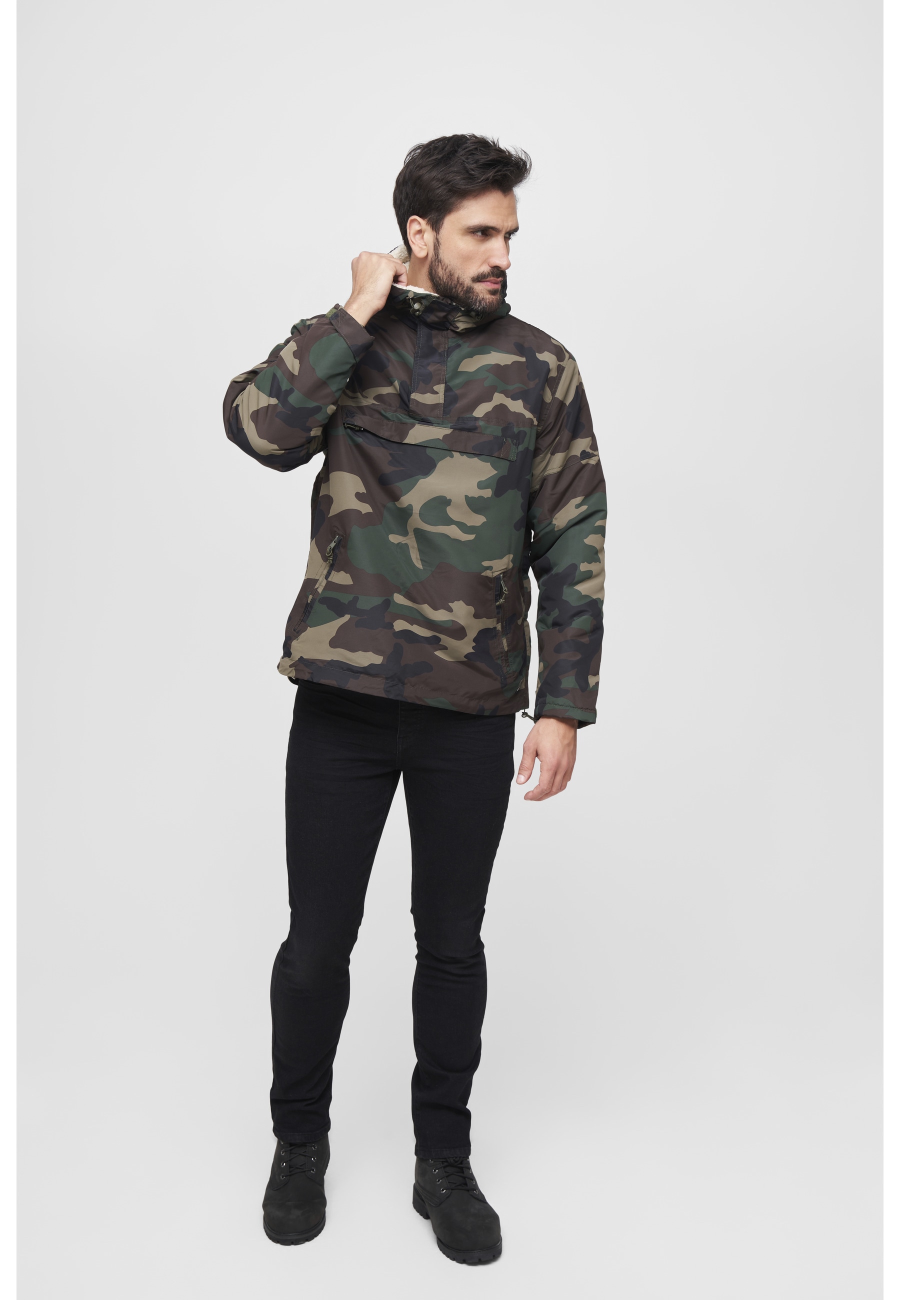 Brandit Allwetterjacke »Brandit Herren Windbreaker Sherpa« 1 Stk. tlg. mit Kapuze