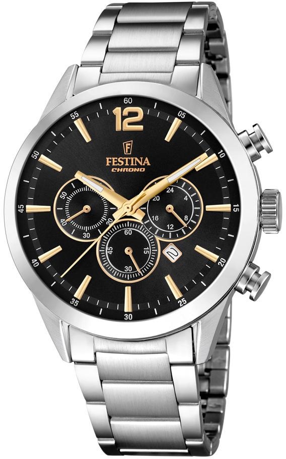 Festina Chronograph »Timeless Chronograph«, Armbanduhr, Quarzuhr, Herrenuhr, Stoppfunktion,...