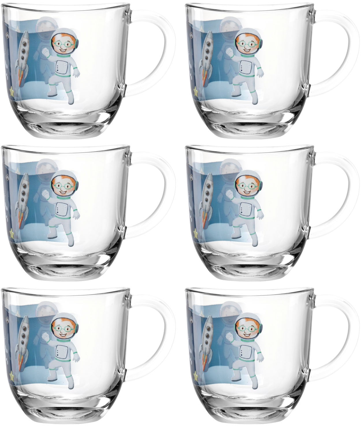 LEONARDO Tasse »Weltall BAMBINI AVVENTURA«, (Set, 6 tlg.), 280 ml, 6-teilig günstig online kaufen