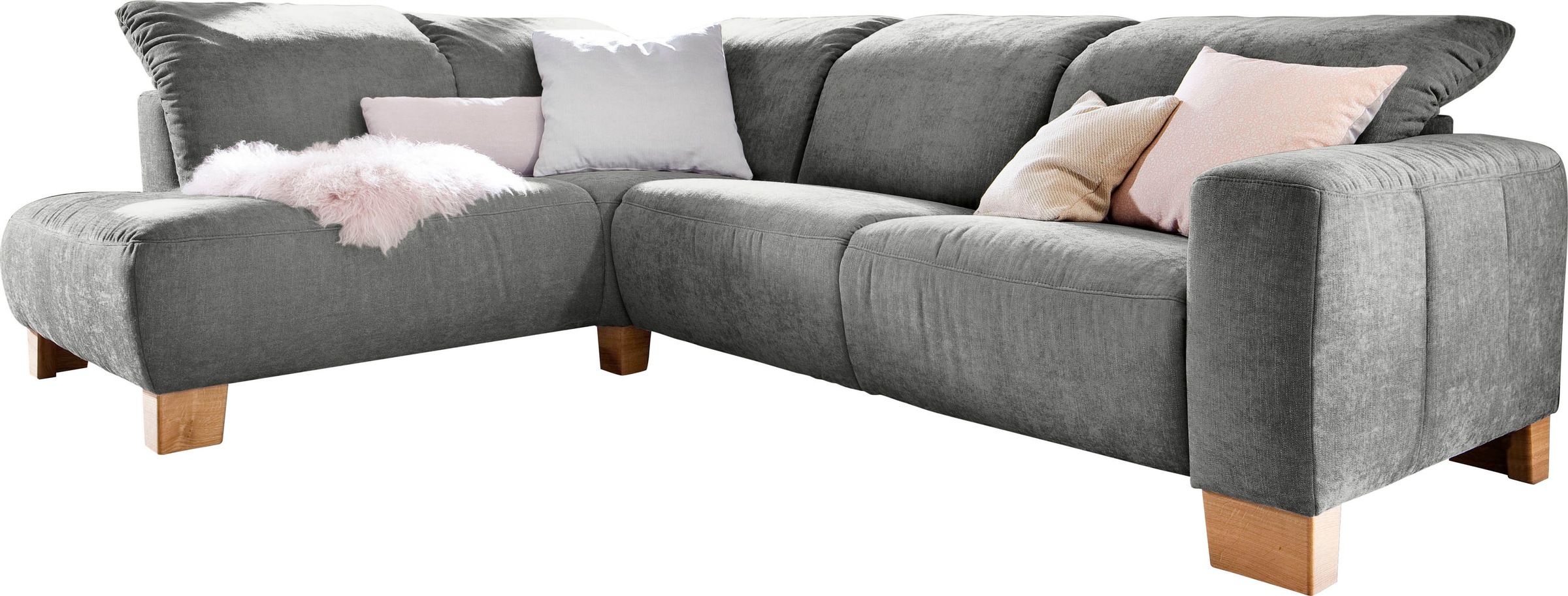 Home affaire Ecksofa »Hörnum bequemes Wohlfühlsofa, Federkern, Breite 281cm günstig online kaufen