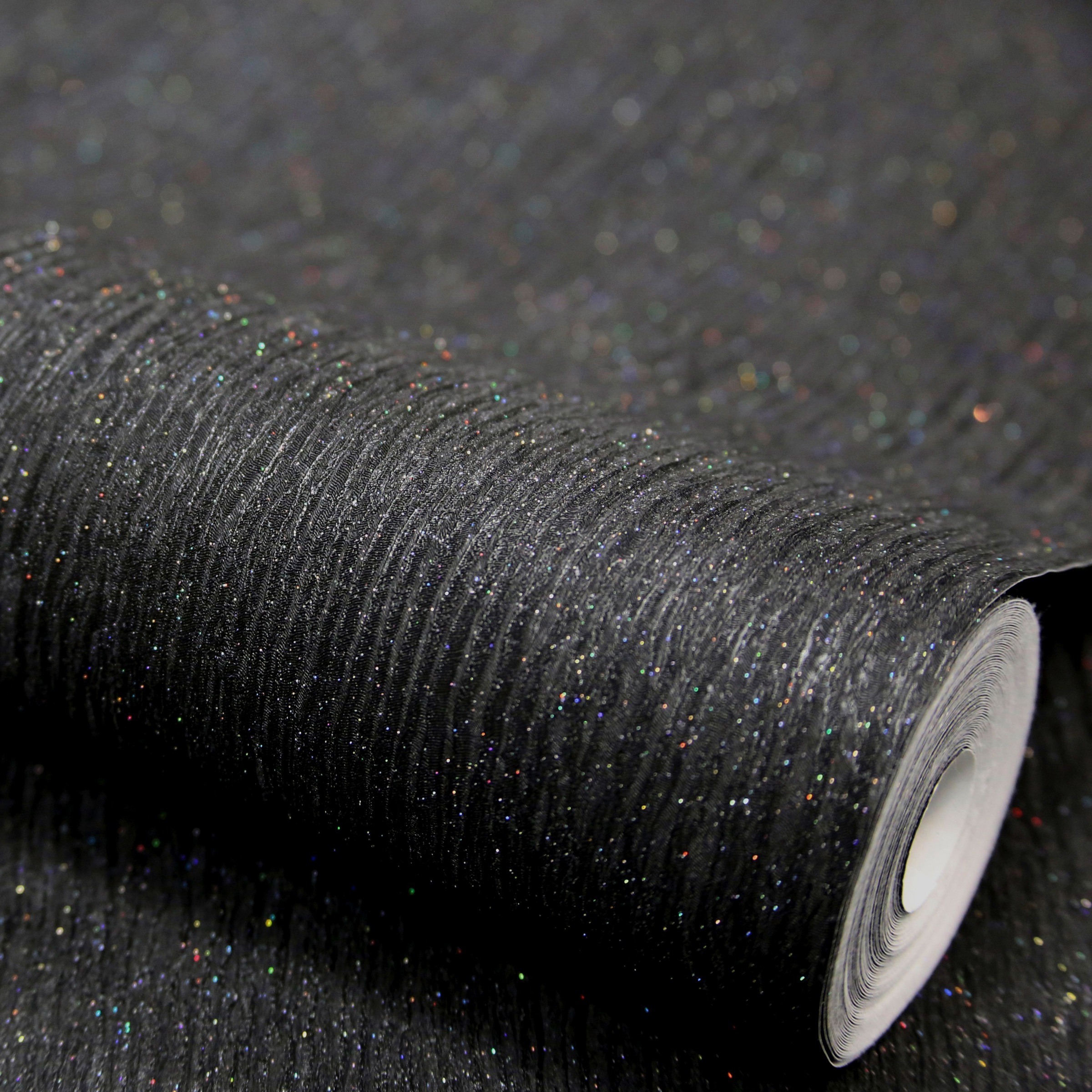 Boutique Vliestapete »DiscoGlitzer Effekt« uni aufgeschäumt Disco Glitter Schwarz 1000x52cm