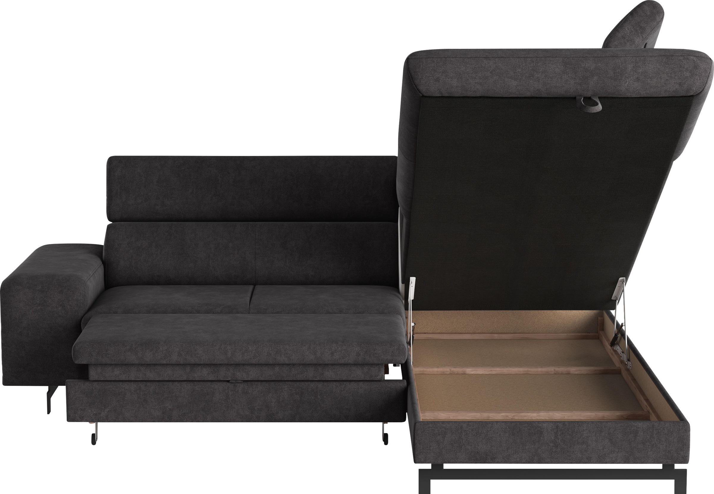 COTTA Ecksofa »Emma L-Form«, mit Kopfteilverstellung, wahlweise mit Bettfunktion & Bettkasten