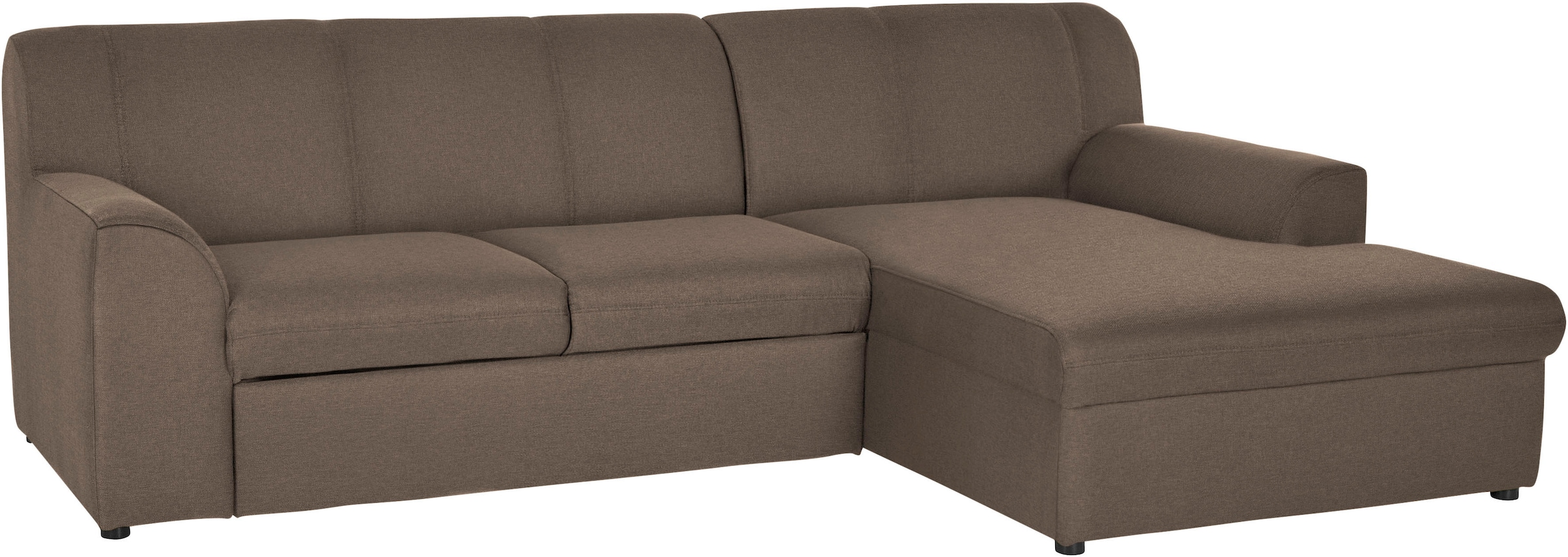 DOMO collection Ecksofa »Topper, elegant und zeitlos, kompaktes Stellmaß 245/155cm, L-Form« mit Recamiere, wahlweise mit Schlaffunktion