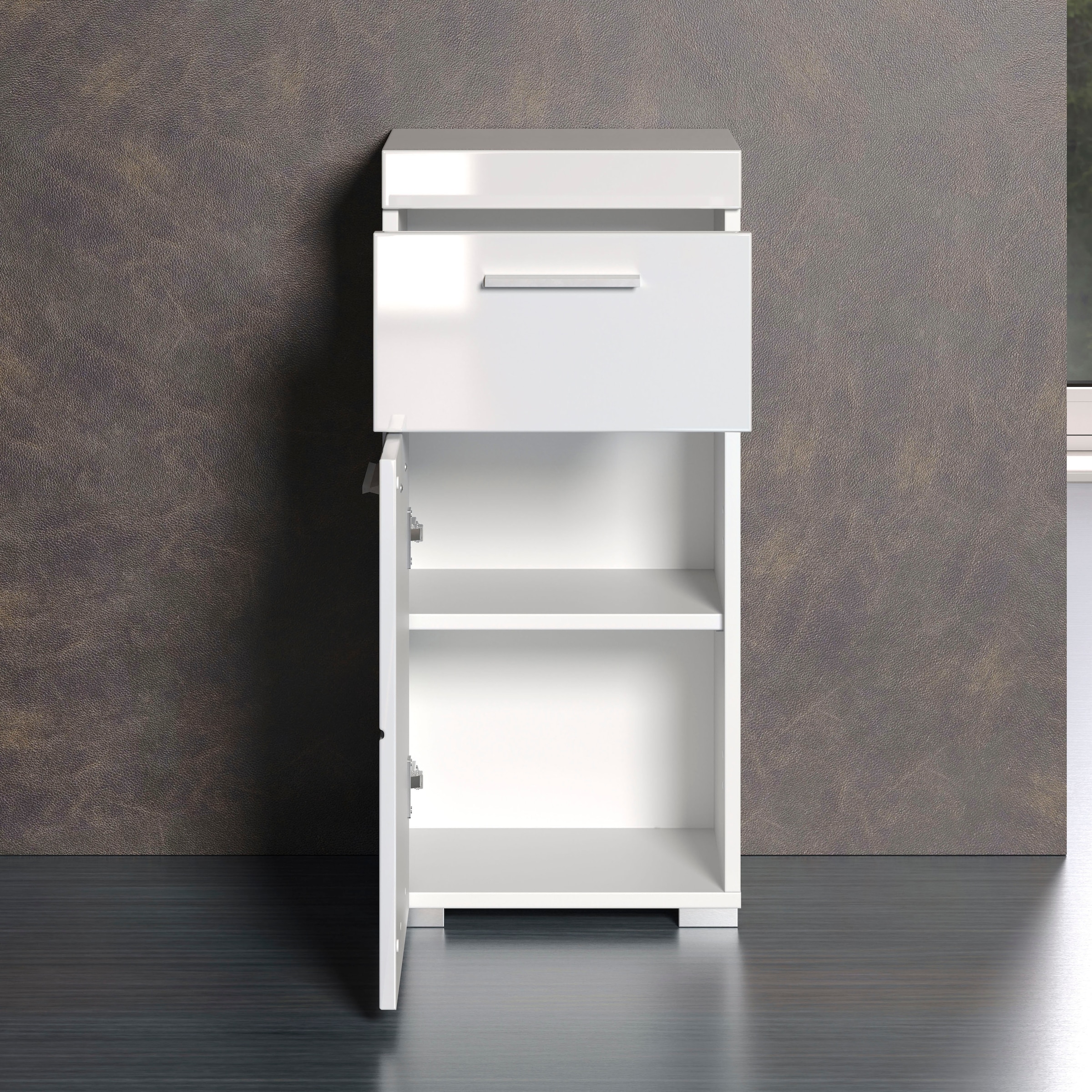welltime Unterschrank »Avena« Badezimmerkommode mit 1 Schublade und 1 Tür - (B/T/H) 37/31/79 cm