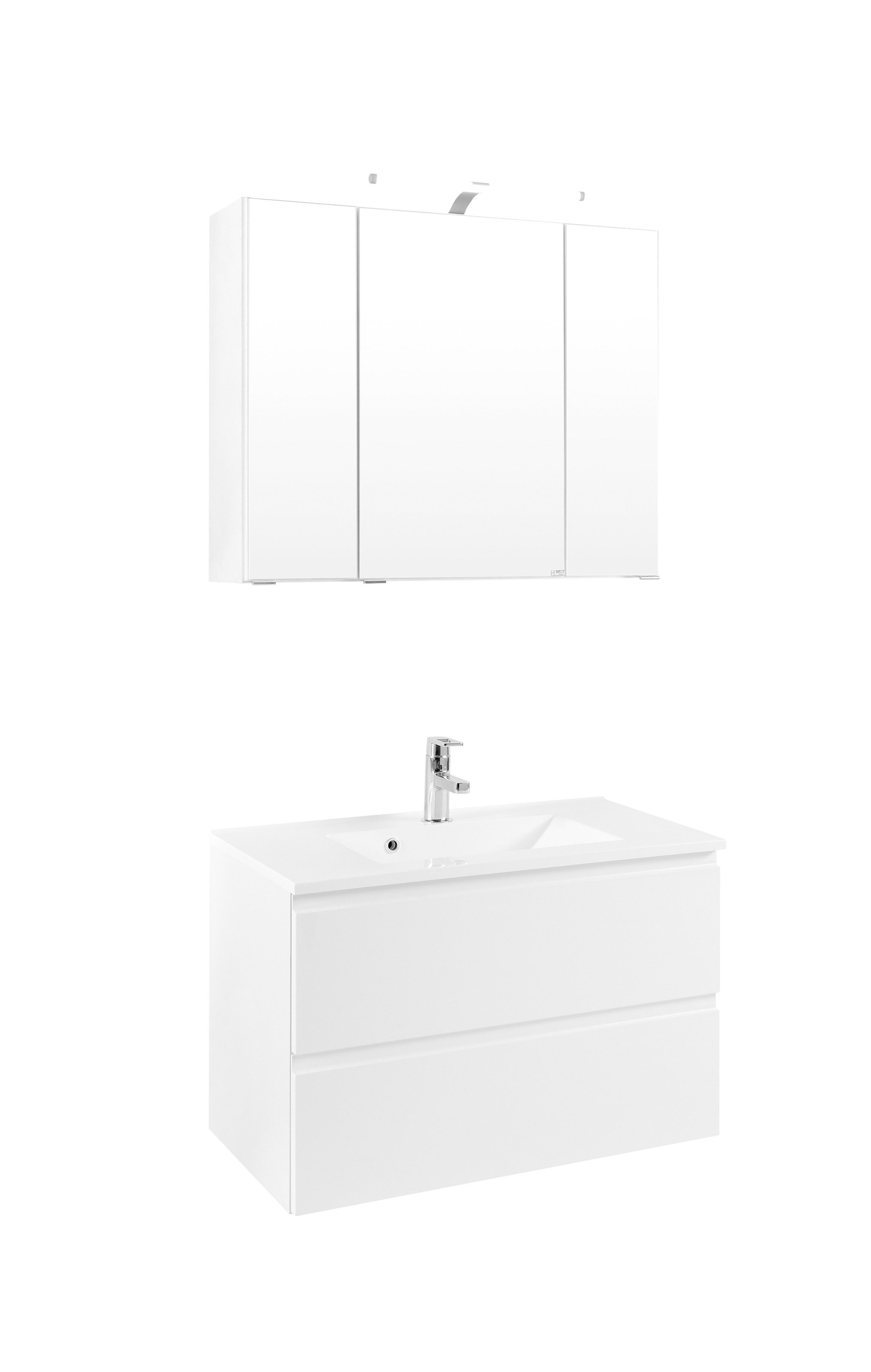 welltime Badmöbel-Set »Cardiff«, (2 St.), Breite 80 cm, griffloses Design günstig online kaufen