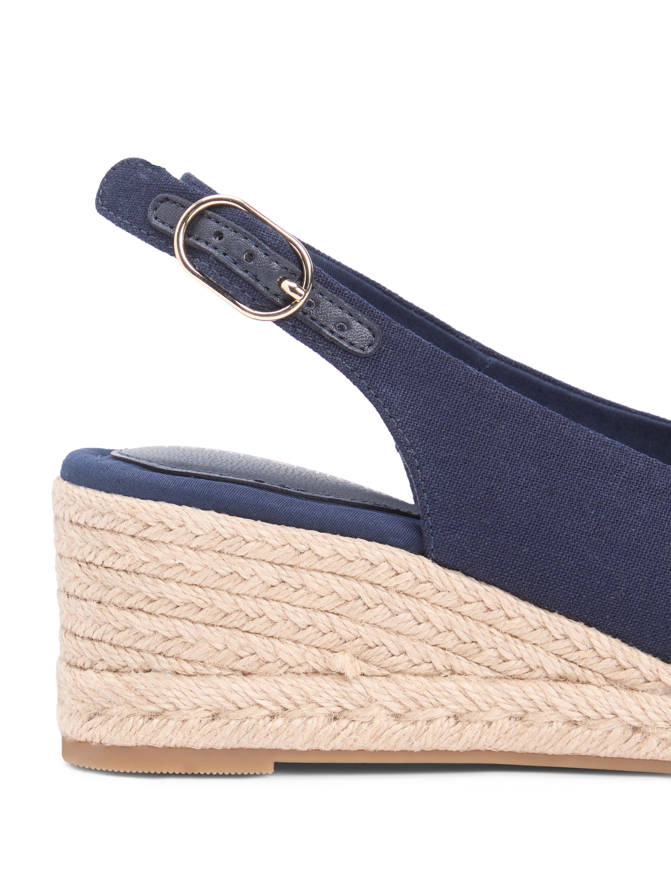 Tommy Hilfiger Keilsandalette »MID WEDGE ESPAD SLINGBACK«  Sommerschuh, Riemchensandale mit Flaggen-Stickerei