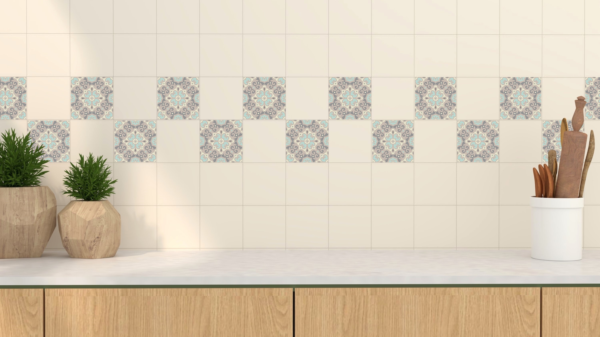 Home affaire Fliesenaufkleber »Ornamente« Stickerfliesen, selbstklebend, Sticker, 12er Set