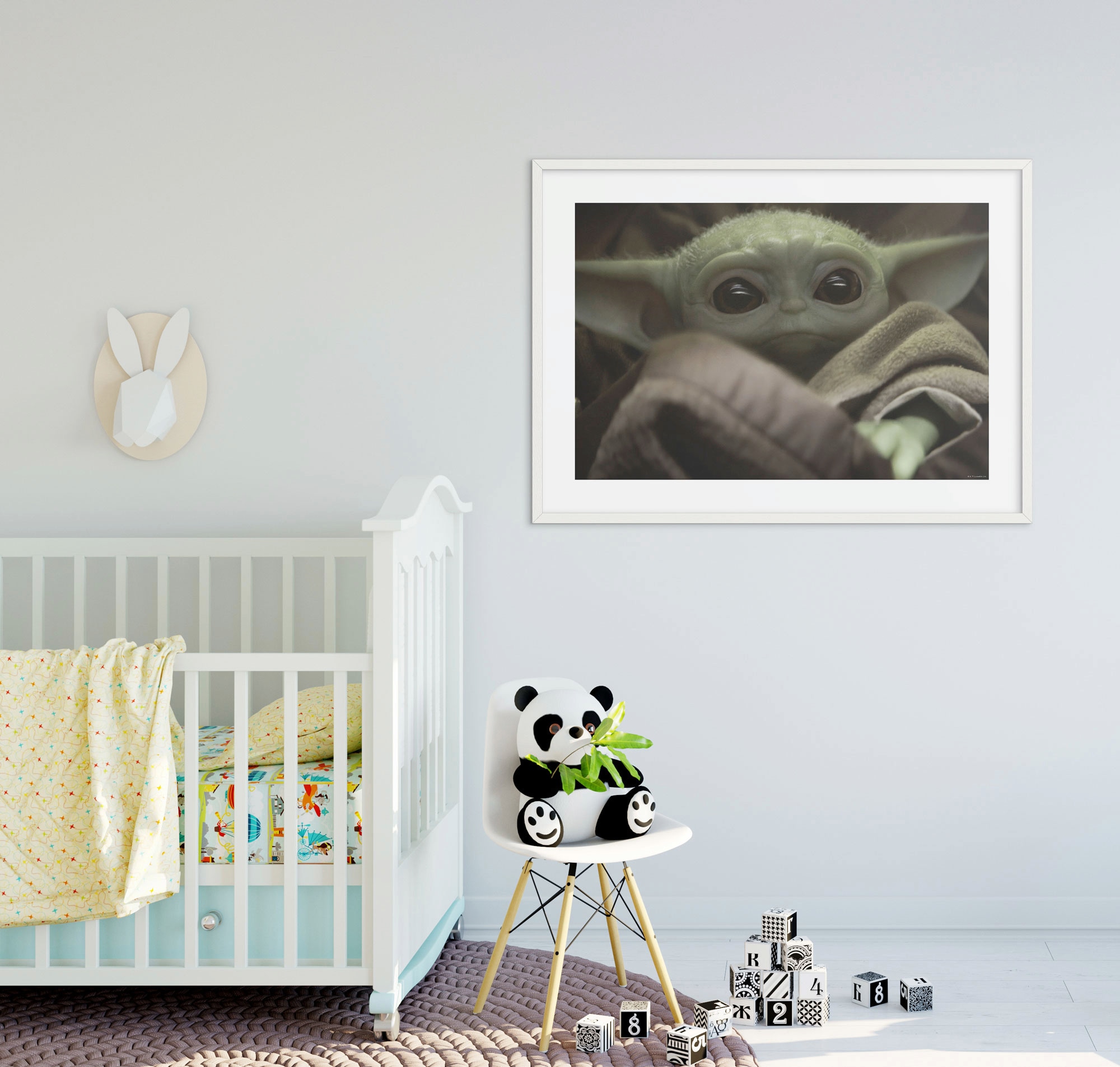 Komar Bild »Mandalorian The Child Cute Face«, Disney-Star Wars, (1 St.), Wandbild zur Dekoration im Kinderzimmer - ohne Rahmen