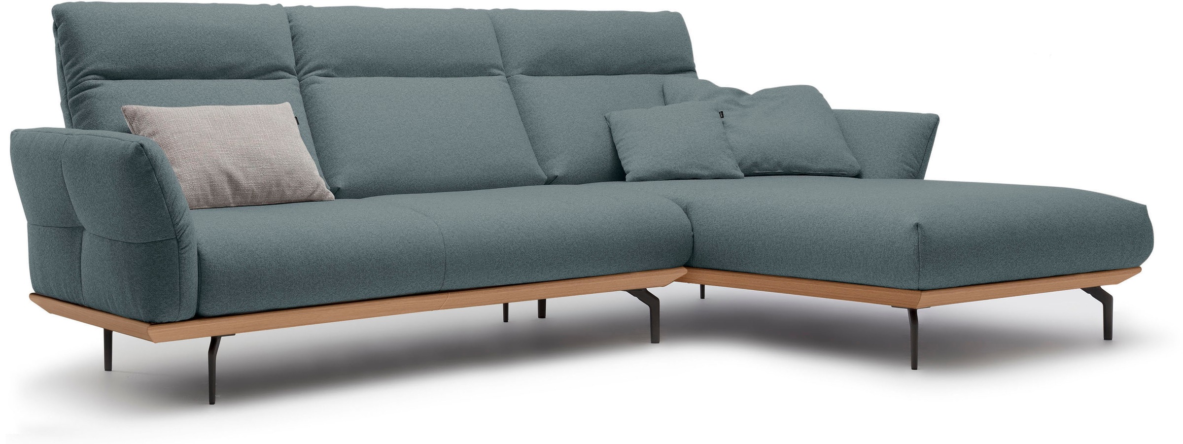 Creation BY ROLF BENZ Ecksofa »CR.460« Sockel in Eiche, Alugussfüße in umbr günstig online kaufen