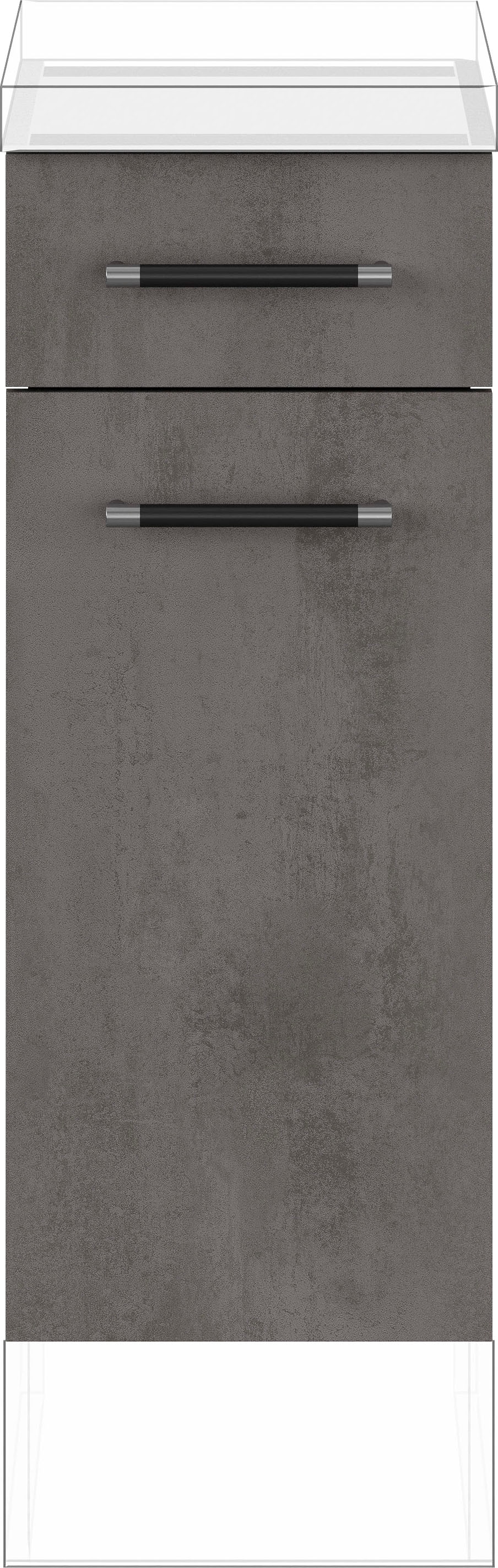 IMPULS KÜCHEN Unterschrank »"Prag und Valencia", Breite/Höhe: 30/72,3 cm, mit Soft-Close« vormontiert, mit Soft-Close,