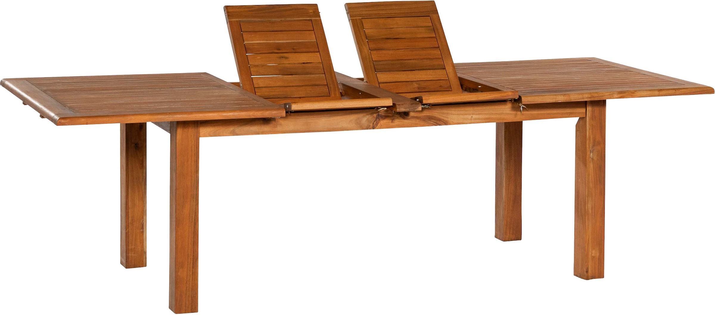 MERXX Garten-Essgruppe »Paraiba« Set, 13 tlg. inkl. 6 Klappsessel, 6 Auflagen, 1 Doppelausziehtisch