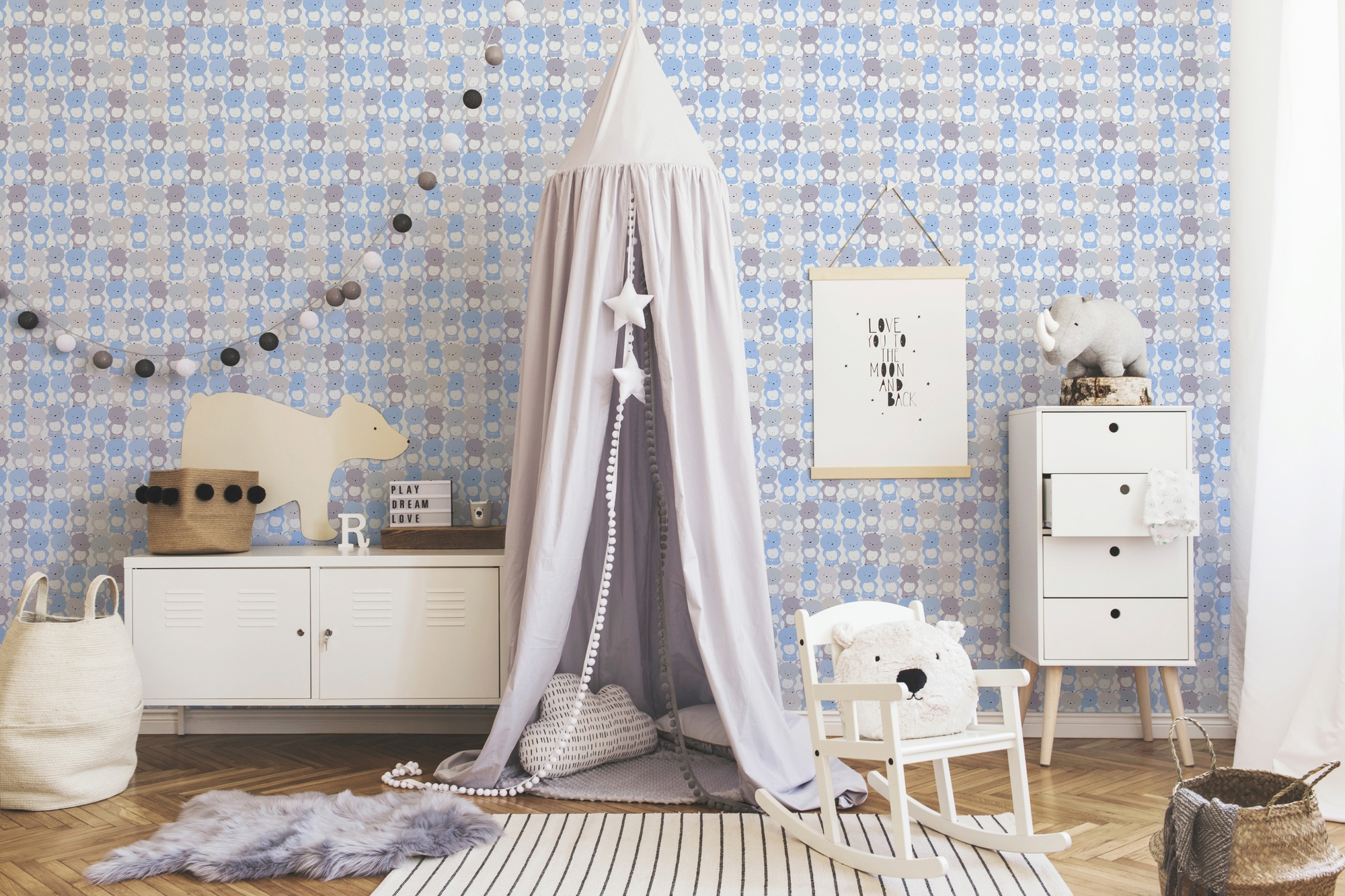 A.S. Création Vliestapete »Little Love«, Motiv-abstrakt-naturalistisch, Kindertapete Tapete Tier Tapeten Kinderzimmer Schlafzimmer Design Büro