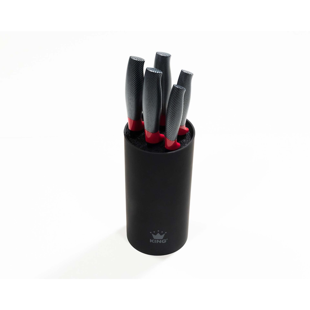 KING Pfannen-Set »Shine Red«, Aluminiumguss, (Set, 3 tlg., je 1 Bratpfanne Ø 20/24/28 cm, H: 5/5,5/6 cm, - 1/1,9/2,5 l)