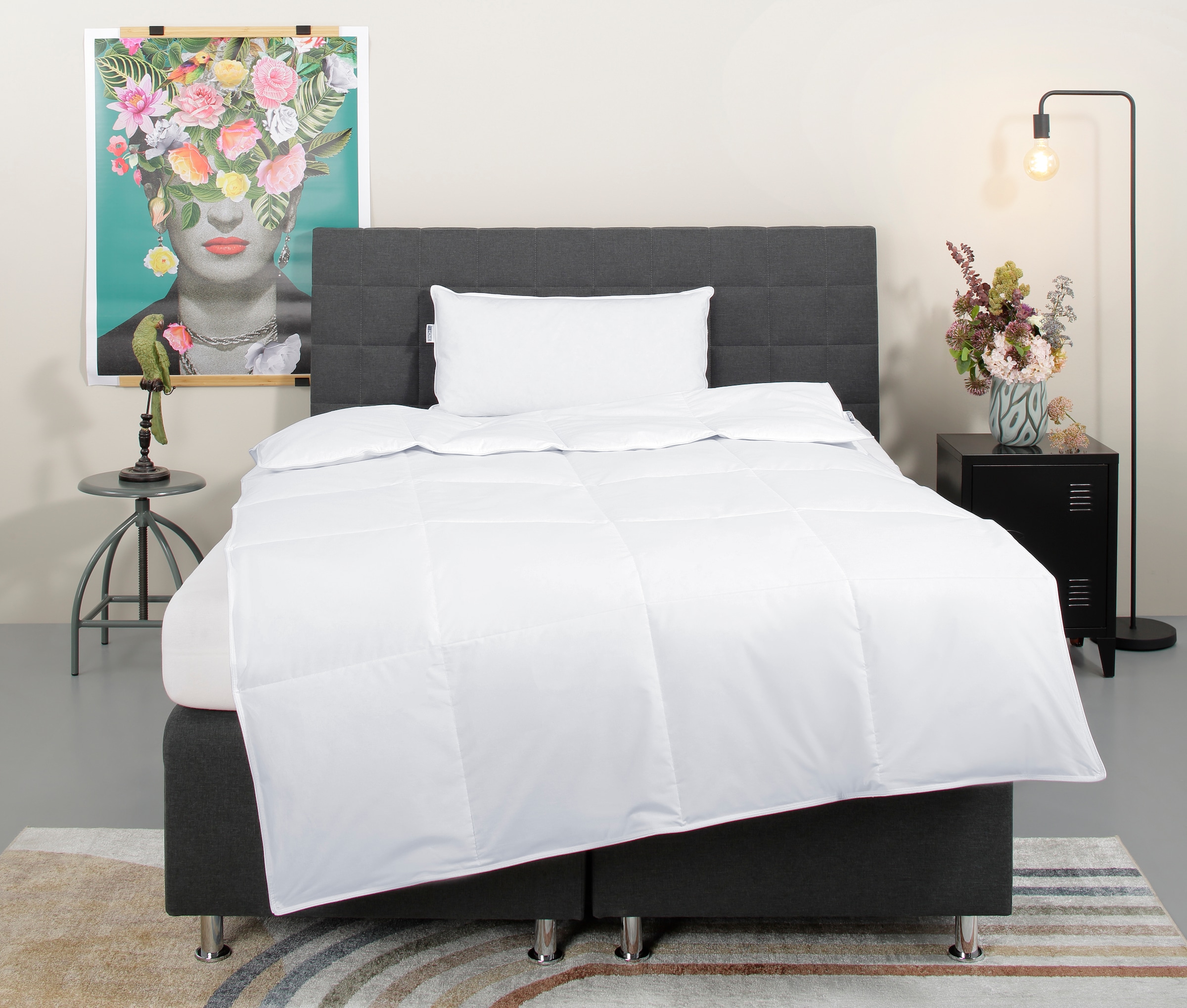 my home Daunenbettdecke + Kopfkissen »Cyra Set, Bettdecke 135x200 & 155x220 günstig online kaufen