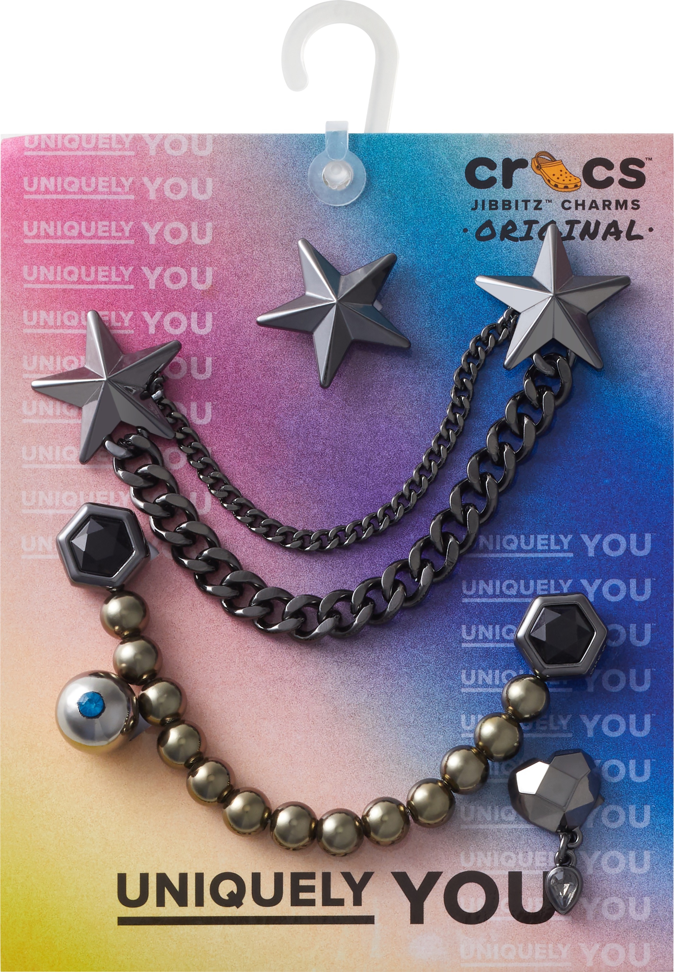 Crocs Schuhanstecker »Jibbitz™  Punk Gunmetal« Set, Kein Spielzeug. Nicht für Kinder unter 3 Jahren geeignet, 5 Stk. , Charm, Anstecker für Crocs Schuhe