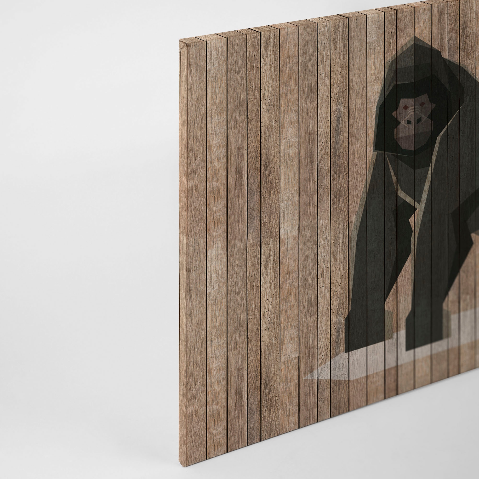A.S. Création Leinwandbild »born to be wild 3«, Kunst-Tiere-Kinder, (1 St.), Keilrahmen Holzoptik Gorilla Tiere Leinwand-Bild Wohnzimmer modern