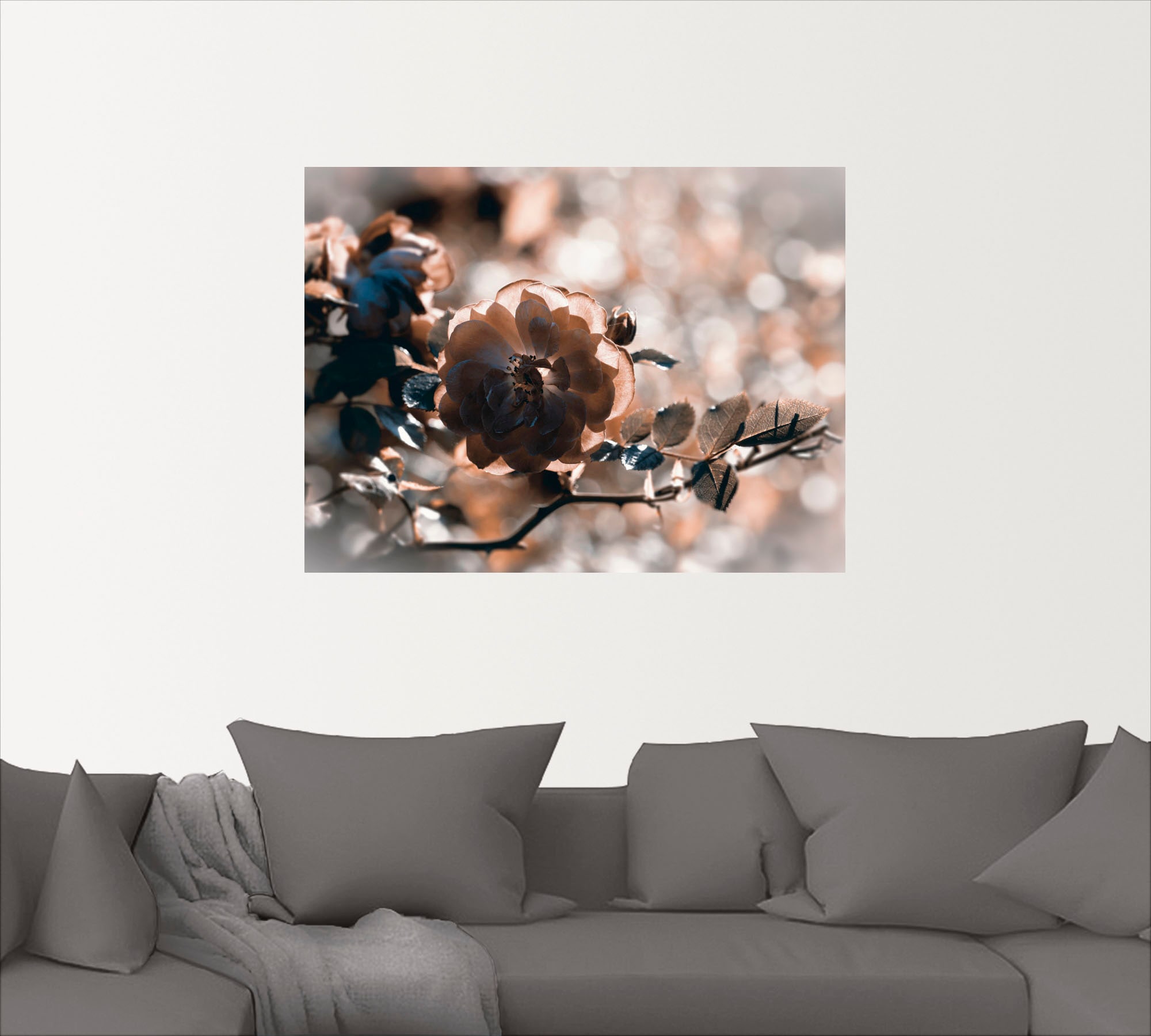 Artland Wandbild »Rose«, Blumen, (1 St.), als Leinwandbild, Wandaufkleber i günstig online kaufen