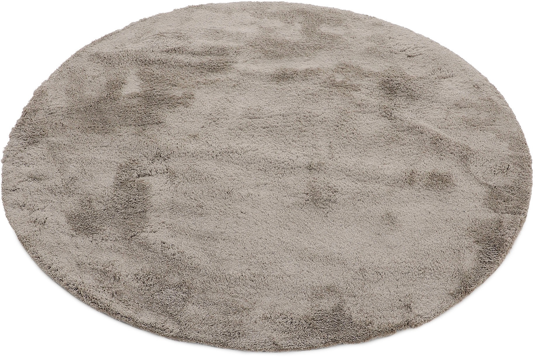 carpetfine Teppich »Silky«, rund, 20 mm Höhe, Shaggy, Langflor, uni, besonders weich, handarbeit