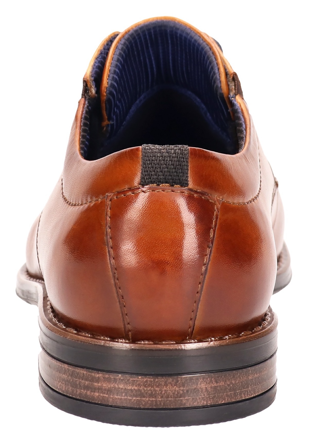 bugatti Schnürschuh, Blockabsatz, Abendschuh, Festtagsschuh, Businessschuh, Logoprägung