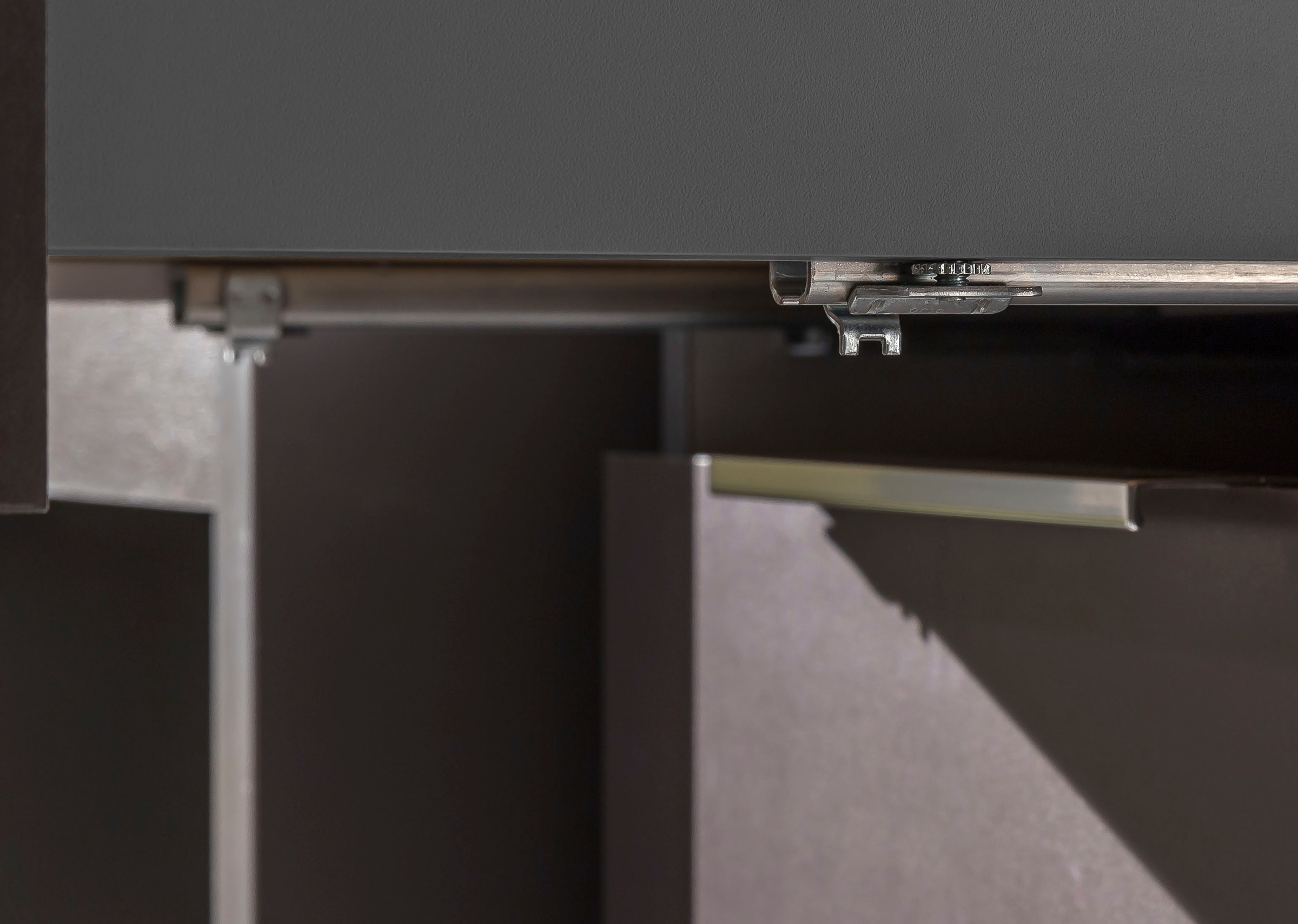 Wimex Nachtkommode »Level36 black C by fresh to go« Nachttisch mit Glaselementen auf der Front, soft-close Funktion