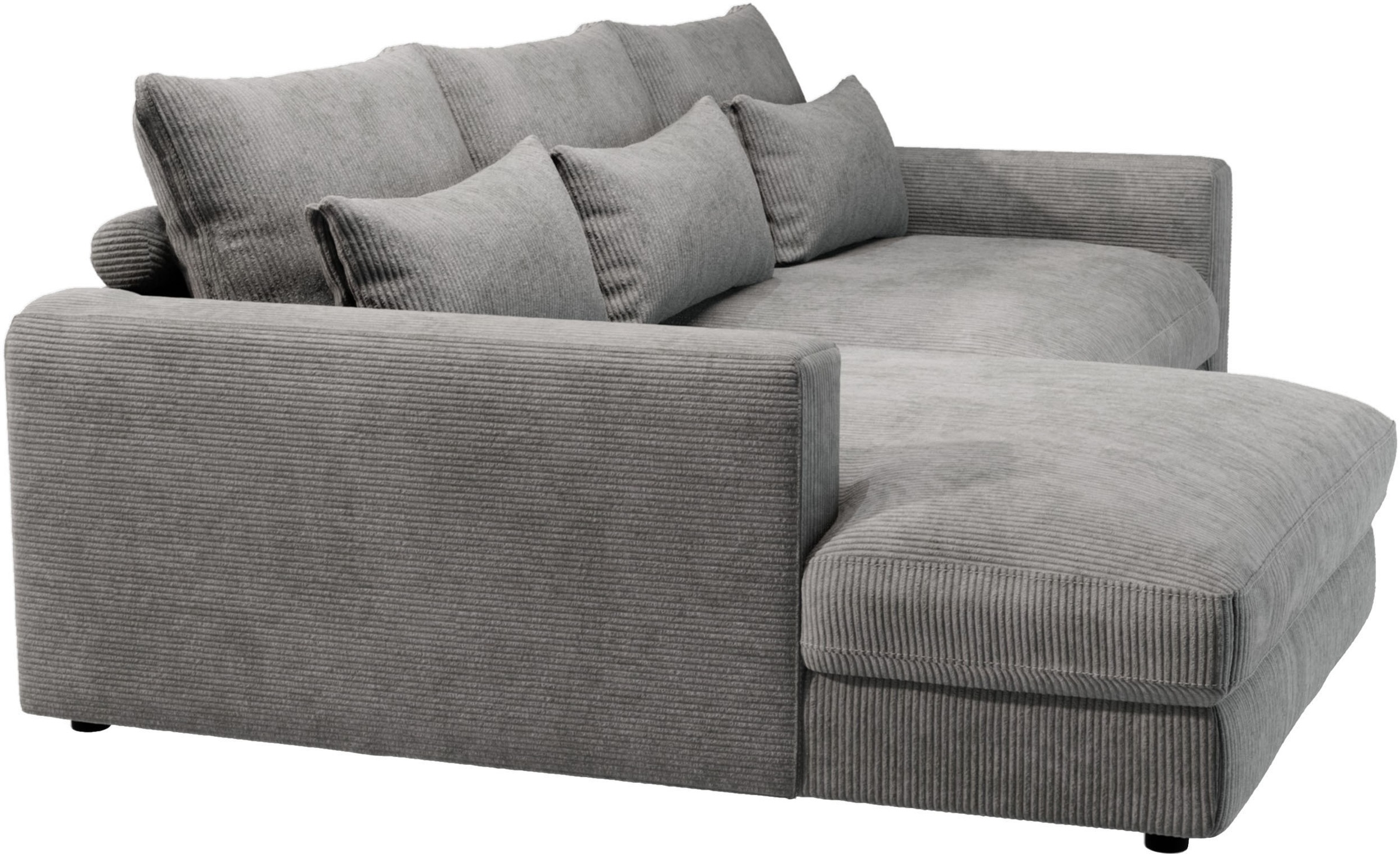 Home affaire Ecksofa »Darwin, viele Kissen, extra tiefe Sitzfläche, 271/89/171 (B(H/T)«, gemütlich und weich, L-Form, mit extra softem Sitzkomfort, Cord