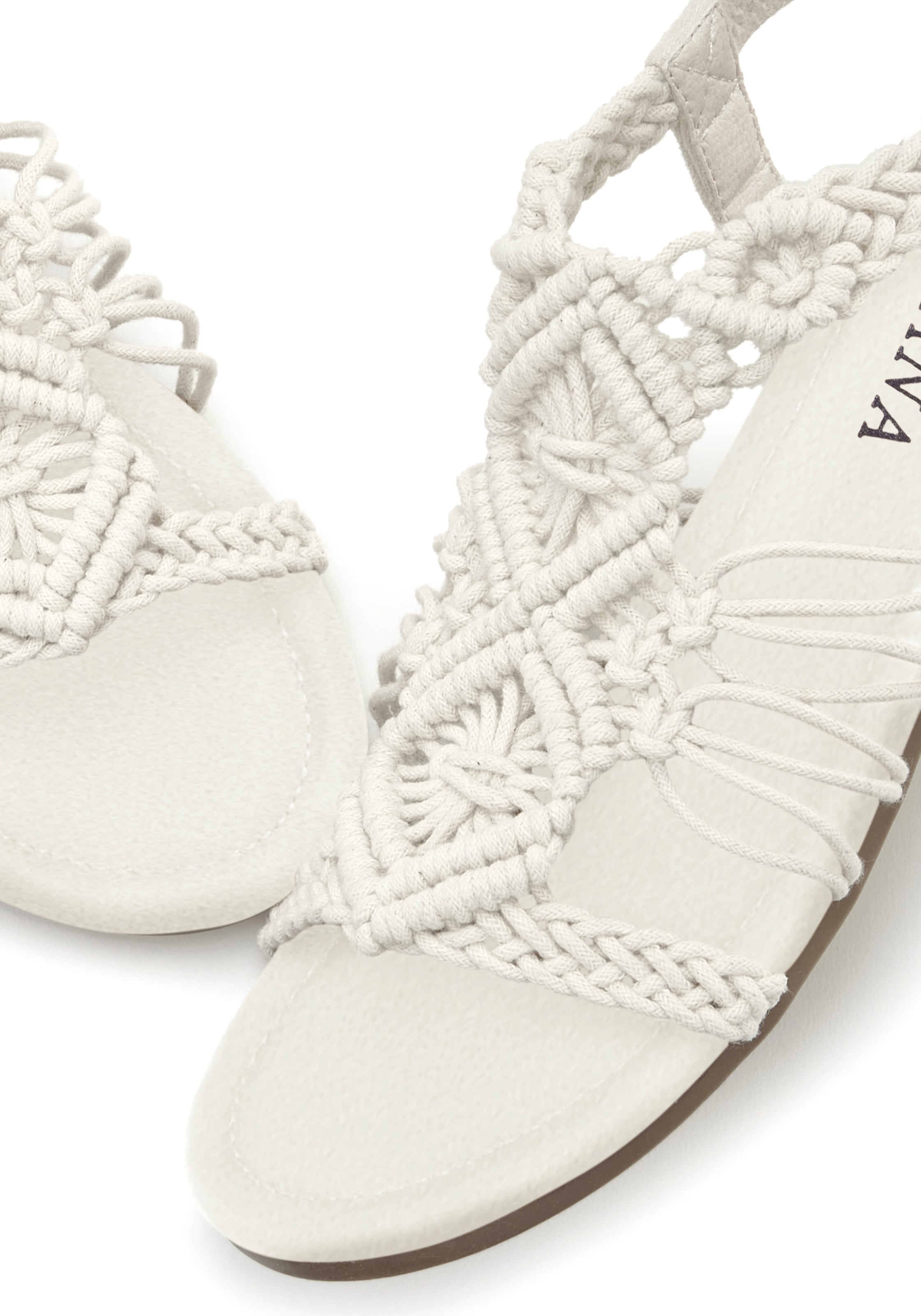 LASCANA Sandale »Sommerschuh«  Sandalette, Sommerschuh mit elastischem Riemchen VEGAN