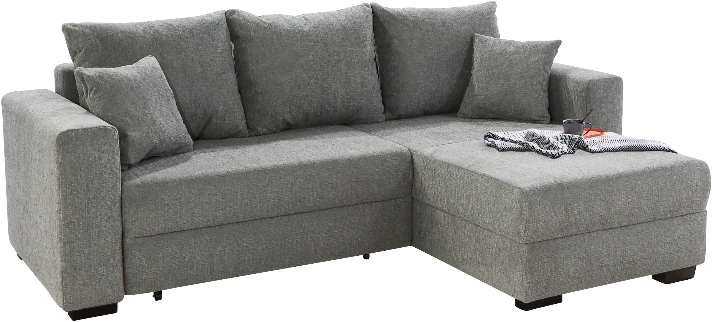 Jockenhöfer Gruppe Ecksofa »Elmau, L-Form, Breite 235cm«, inkl. Bettfunktion, Bettkasten, Ottomane links/rechts montierbar