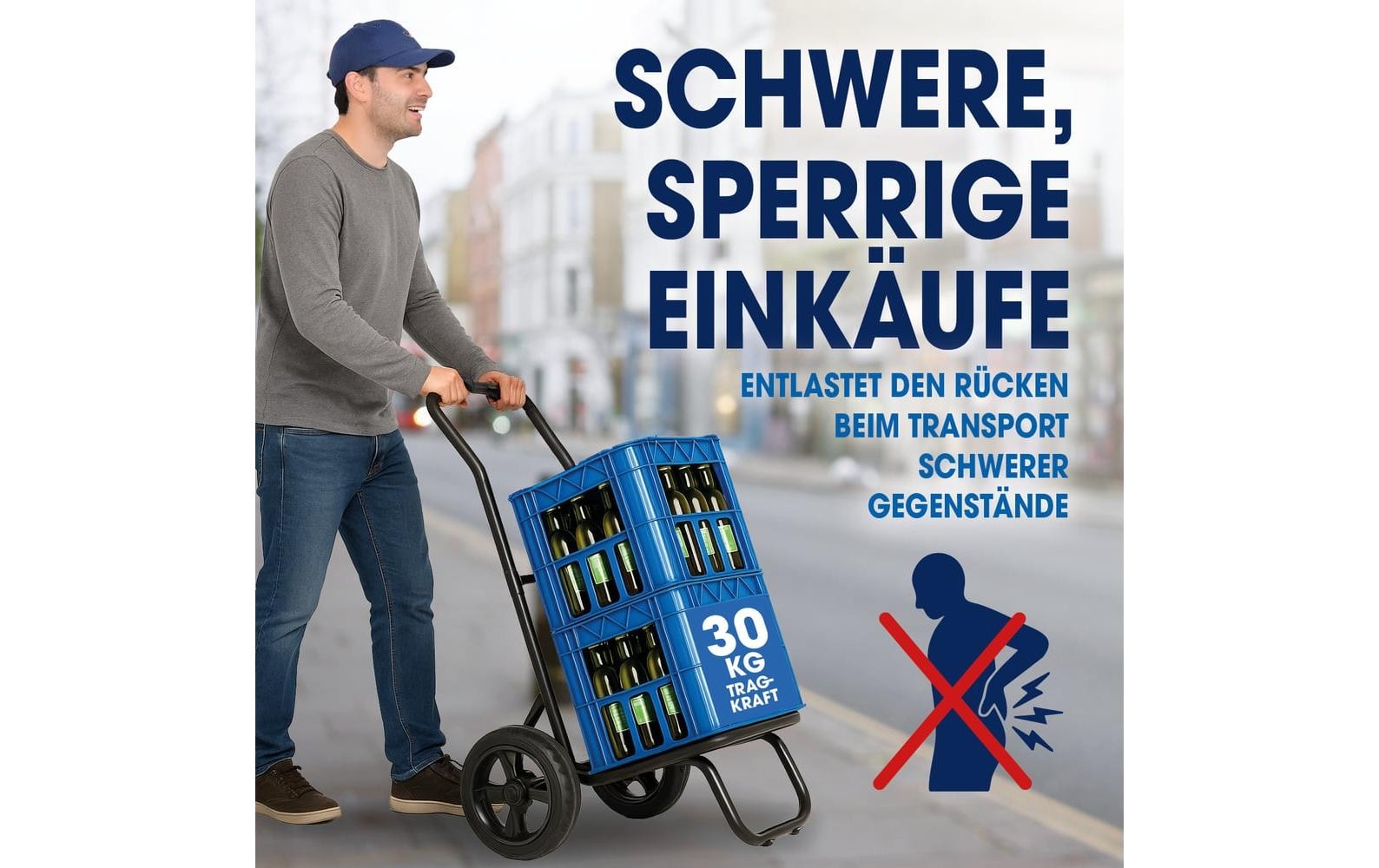 EASYmaxx Einkaufstrolley »52 l« Faltbarer Einkaufstrolley mit Kühltasche