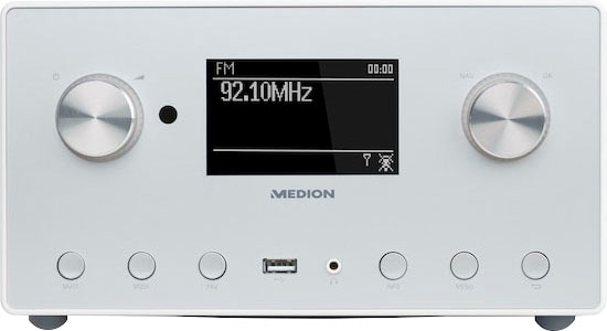Medion® Internet-Radio »LIFE® P85166«, (WLAN-LAN (Ethernet) Digitalradio (DAB+)-UKW  mit RDS-Automatische Senderverfolgung-Internetradio 15 W) auf Rechnung  bestellen