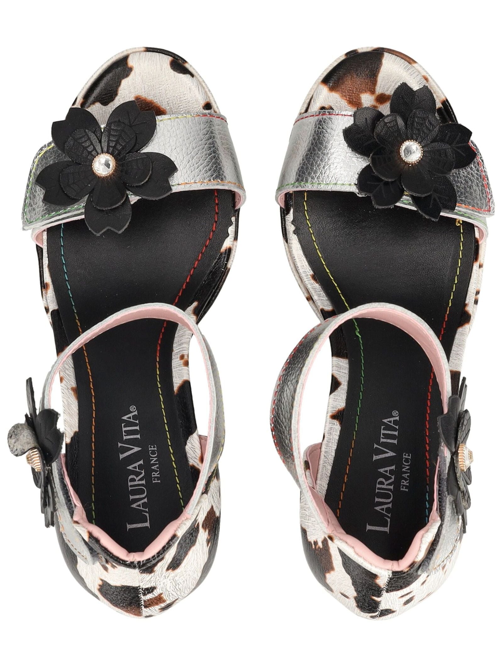 LAURA VITA High-Heel-Sandalette »LAURA VITA Sandalen Leder/Textil«