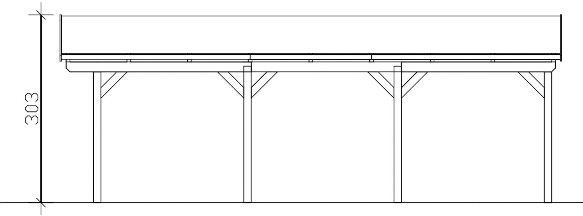 Skanholz Einzelcarport »Fichtelberg«, Holz, 273 cm, Anthrazit