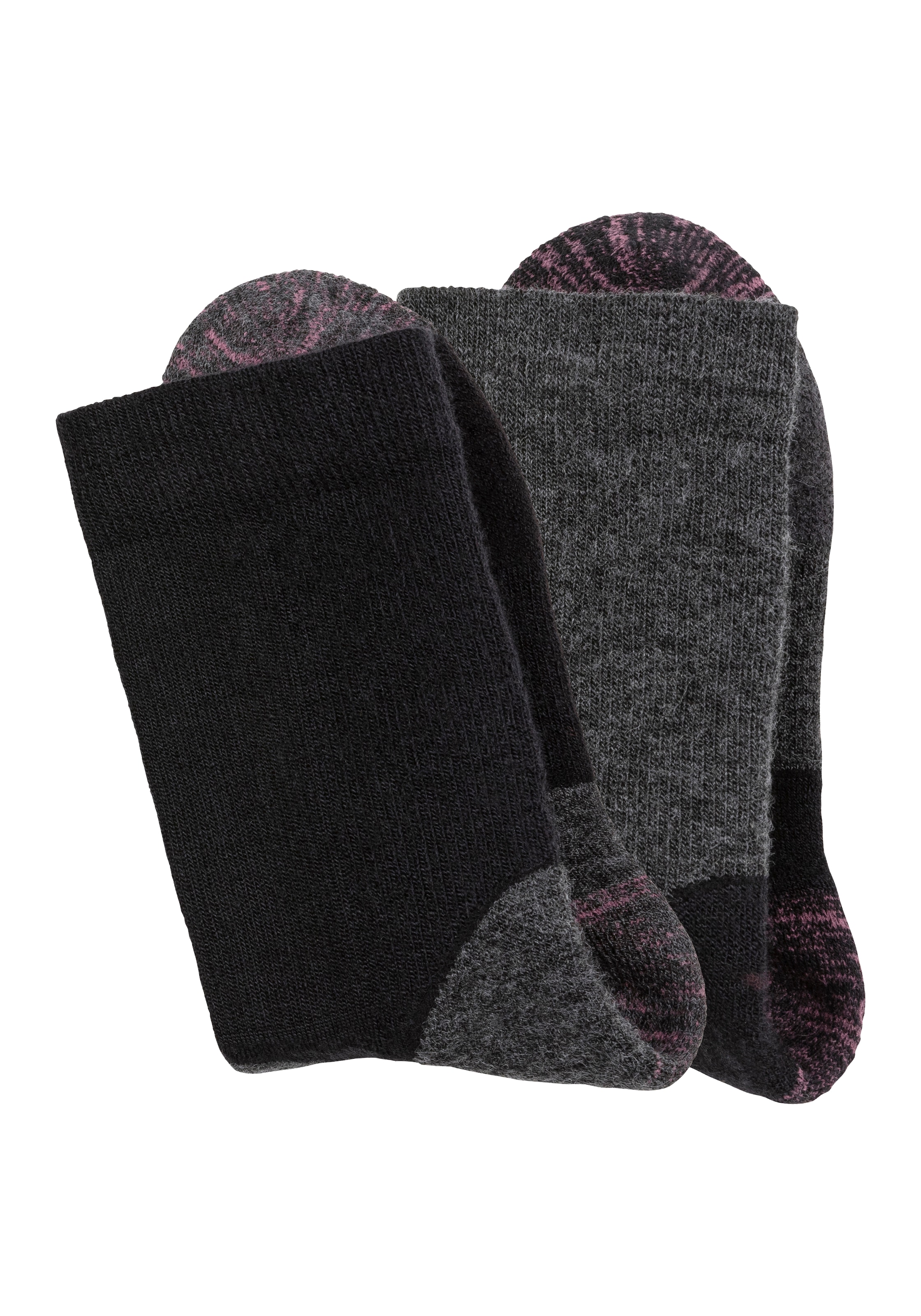 Bench. Wandersocken, (2 Paar), Wollsocken aus flauschigem Material mit 36% Wolle