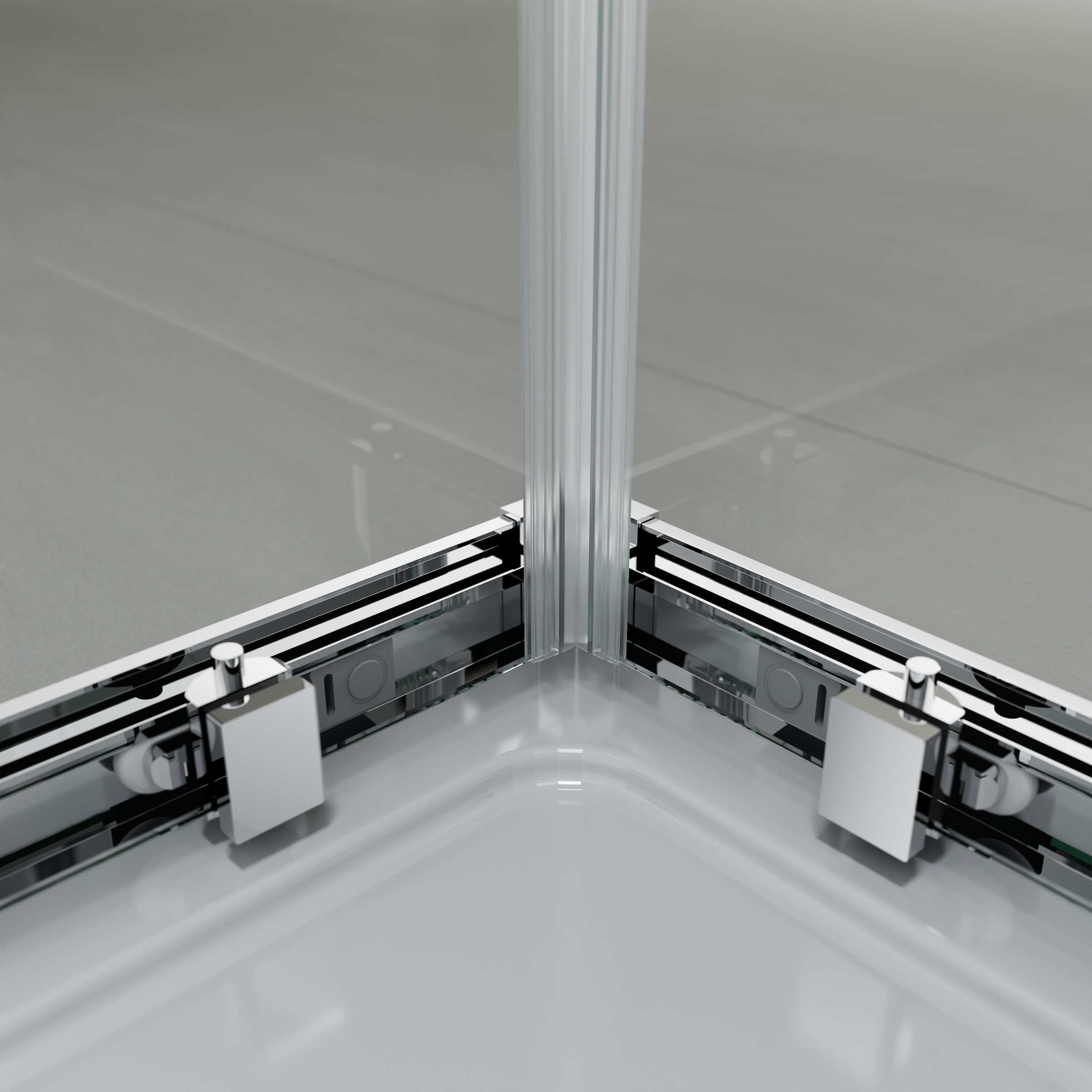 welltime Eckdusche »New Trento« Extrahohe 195cm, verbessertes Rollensystem