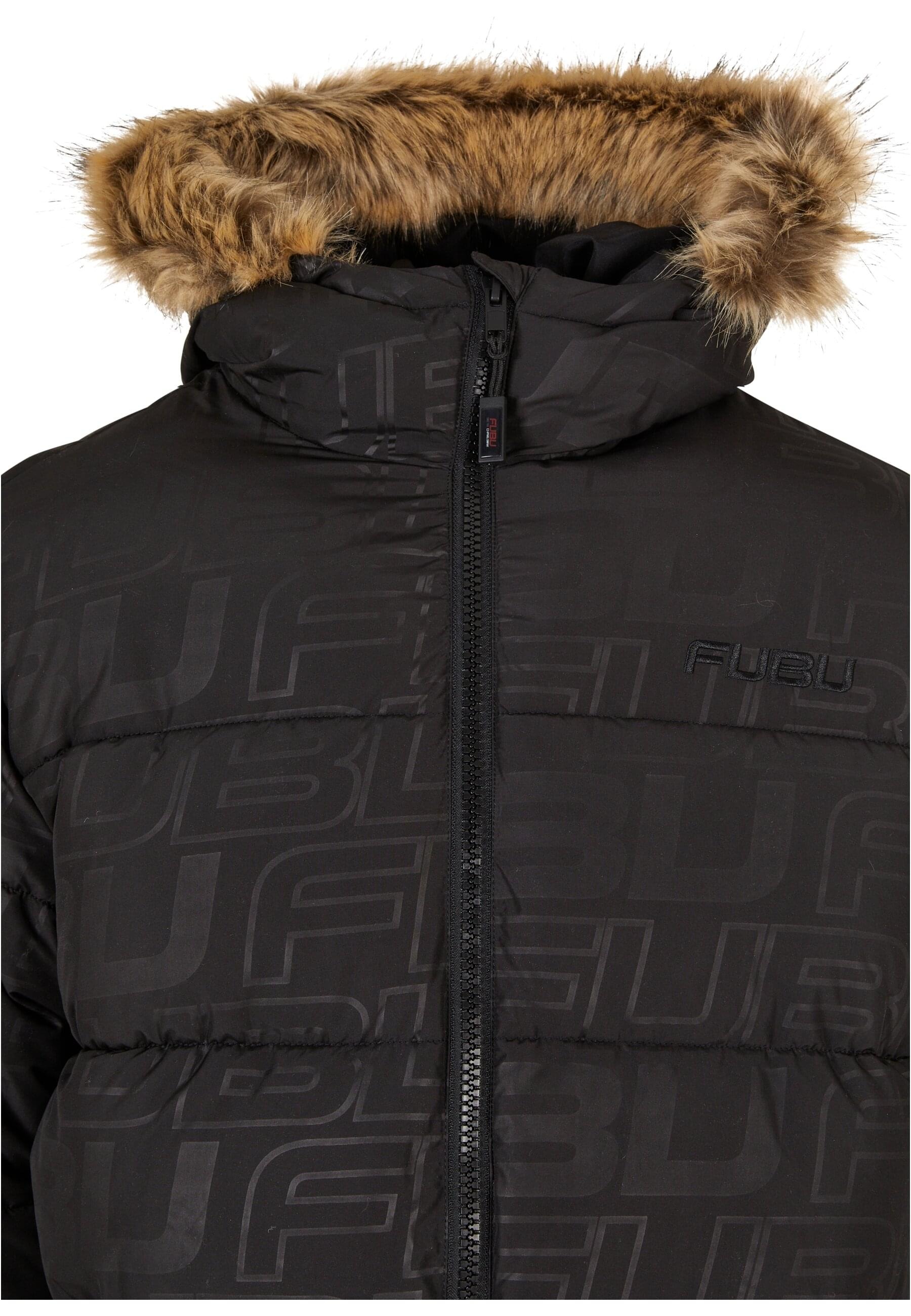 Fubu Winterjacke »Fubu Herren FM224-039-2 FUBU Corporate AOP Puffer Jacket« 1 Stk. tlg. mit Kapuze