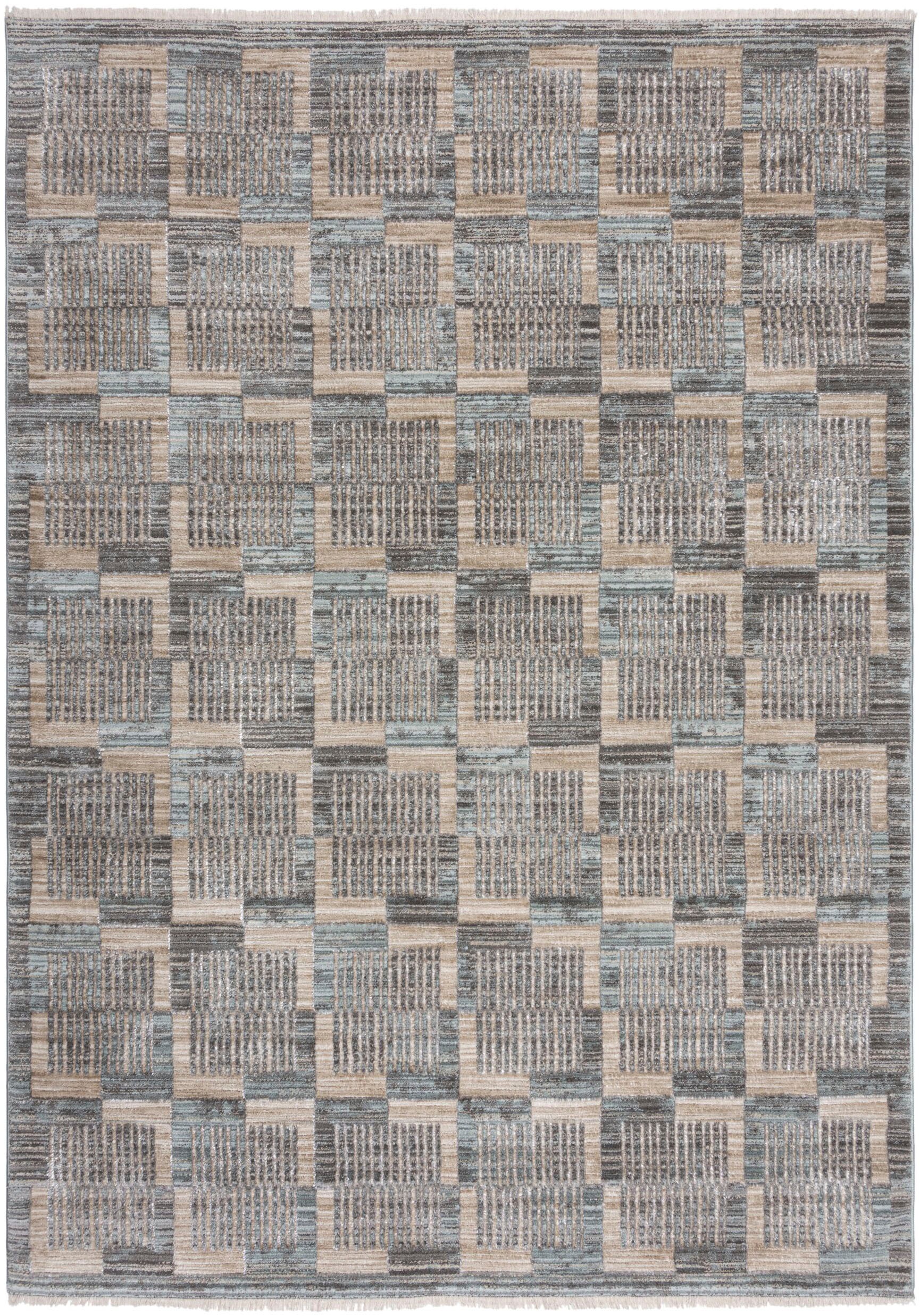 FLAIR RUGS Teppich »Evelyn Blocks Flor mit Glanzeffekt« rechteckig 8 mm Höh günstig online kaufen