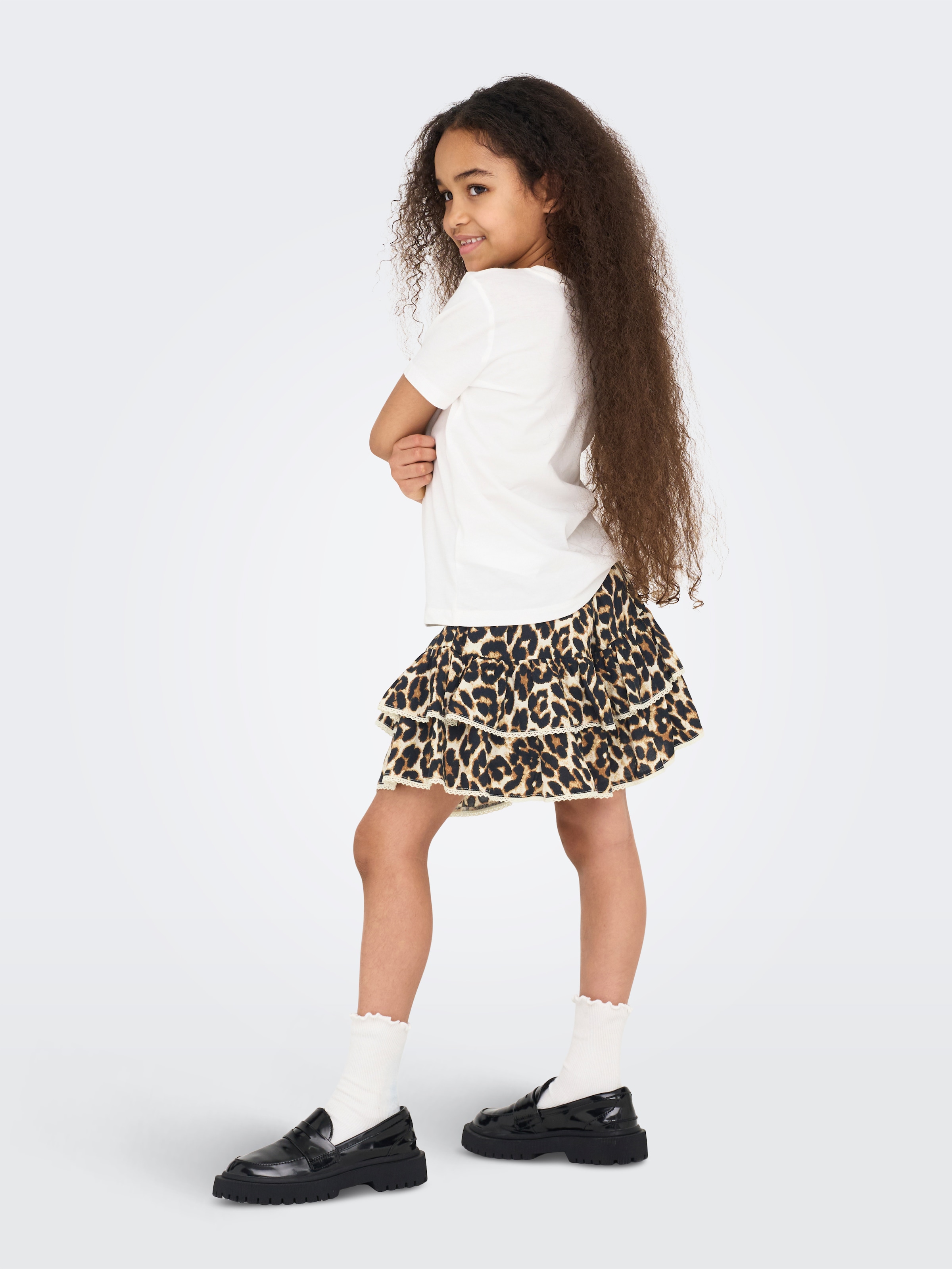 KIDS ONLY Sommerrock »KOGGLOW LIFE TAPED EDGE SKORT AOP WVN« 1 Stk. tlg. mit tollen Volants mit dezenter Spitzenkante