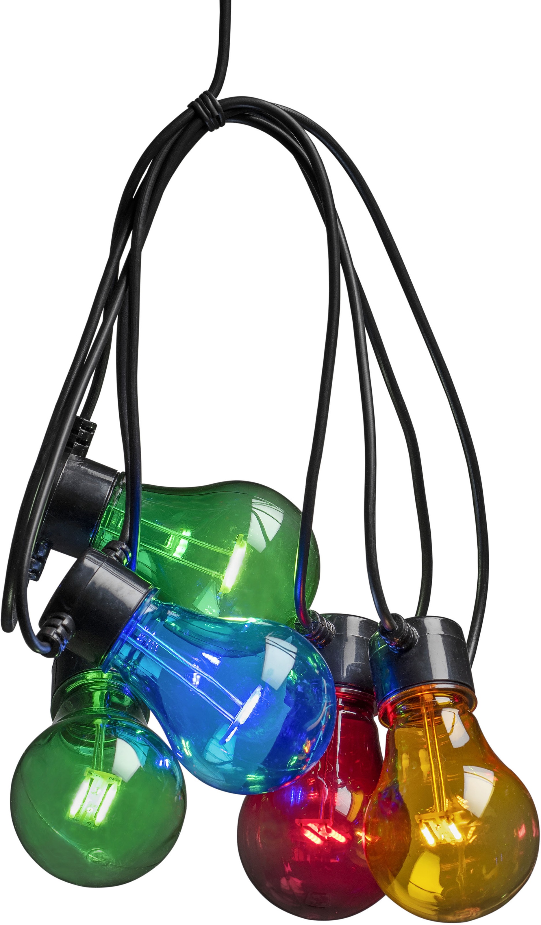 KONSTSMIDE LED-Lichterkette »Party-Lichterkette«, 5 St.-flammig, LED Biergartenkette, 5 bunte Birnen / 40 warm weiße Dioden