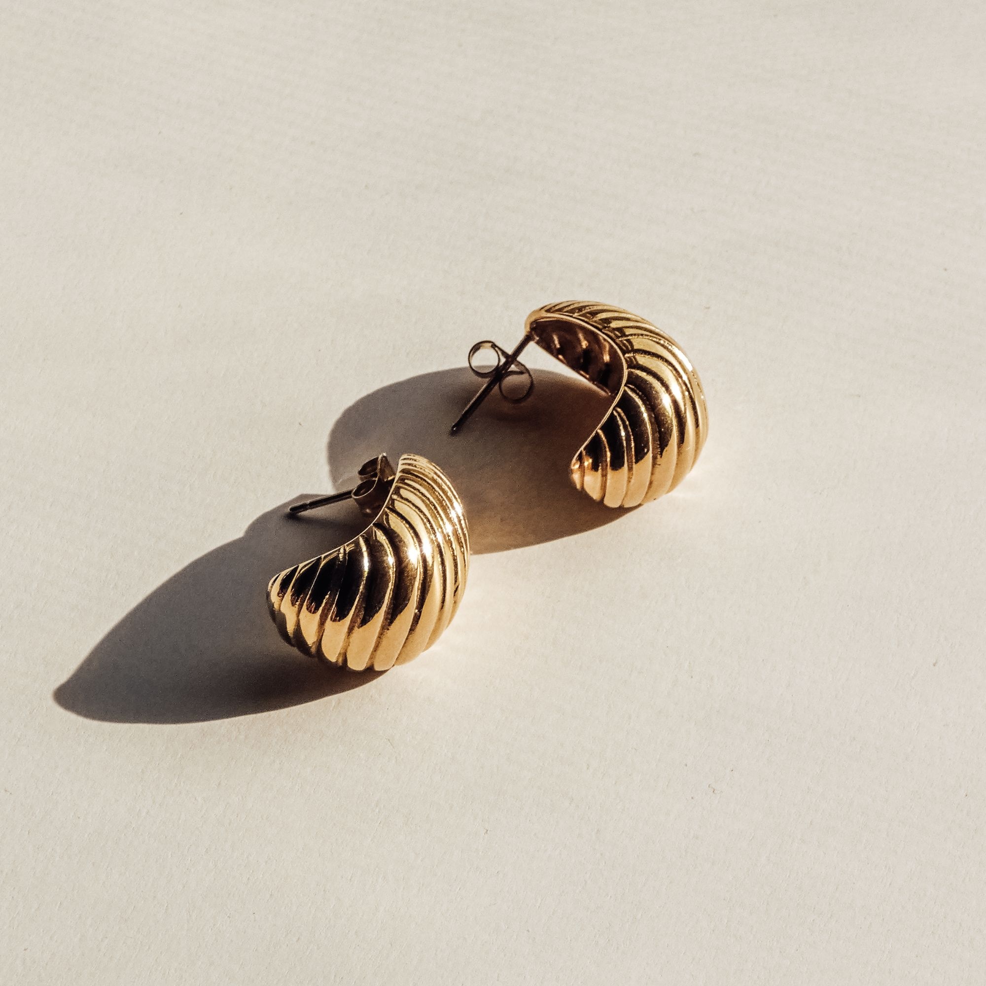 Echtzeit Paar Creolen »Schmuck Geschenk Edelstahl Ohrringe The Organic Drop«