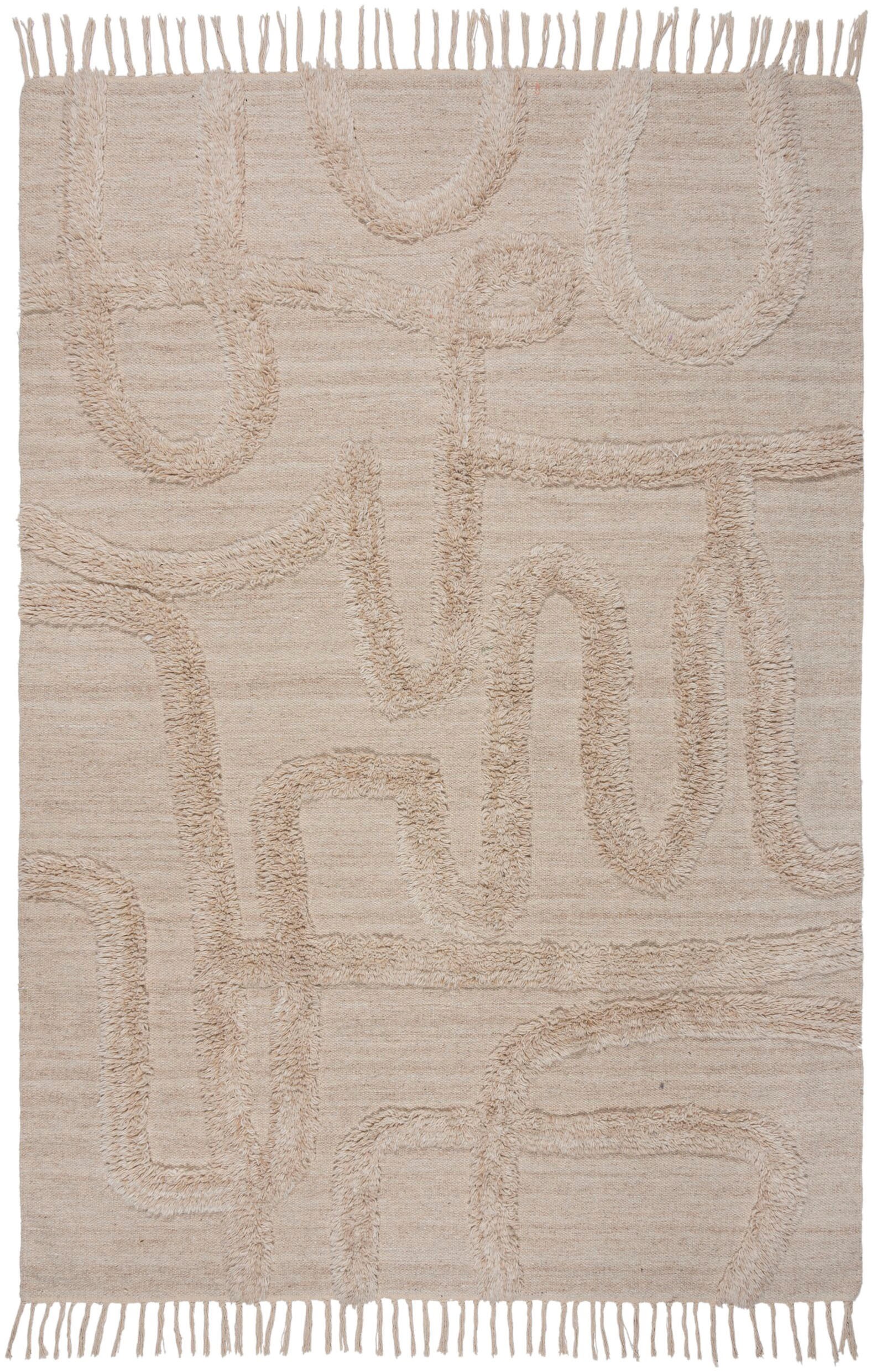 FLAIR RUGS Teppich »Loma«, rechteckig, 20 mm Höhe, mit Fransen günstig online kaufen