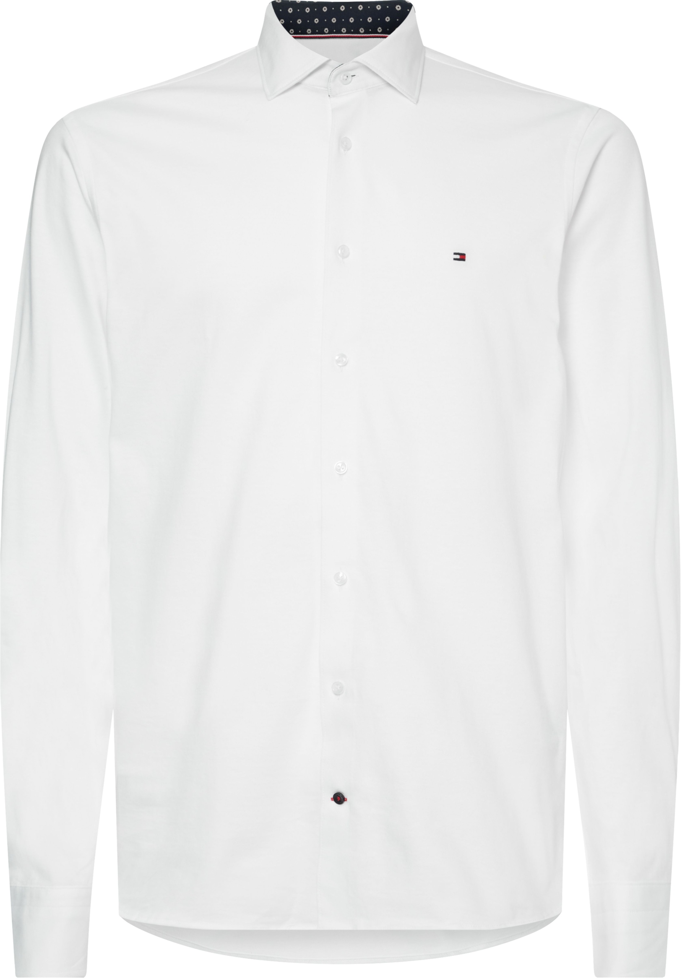 Tommy Hilfiger TAILORED Langarmhemd »CL JERSEY SOLID SF SHIRT«, (1 tlg.),  mit einem farblich abgesetzten Knopf kaufen