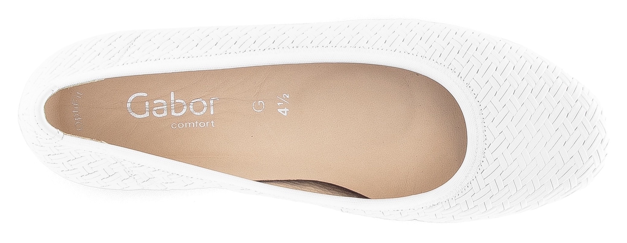 Gabor Ballerina »FLORENZ«, Keilabsatz, Komfortschuh, Bequemschuh mit Flechtmuster, Weite G