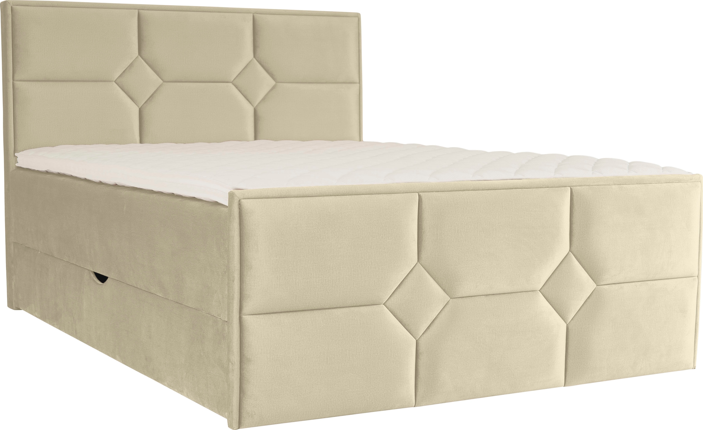 Leonique Boxspringbett »Ambre«, mit Taschen-Federkernmatratze