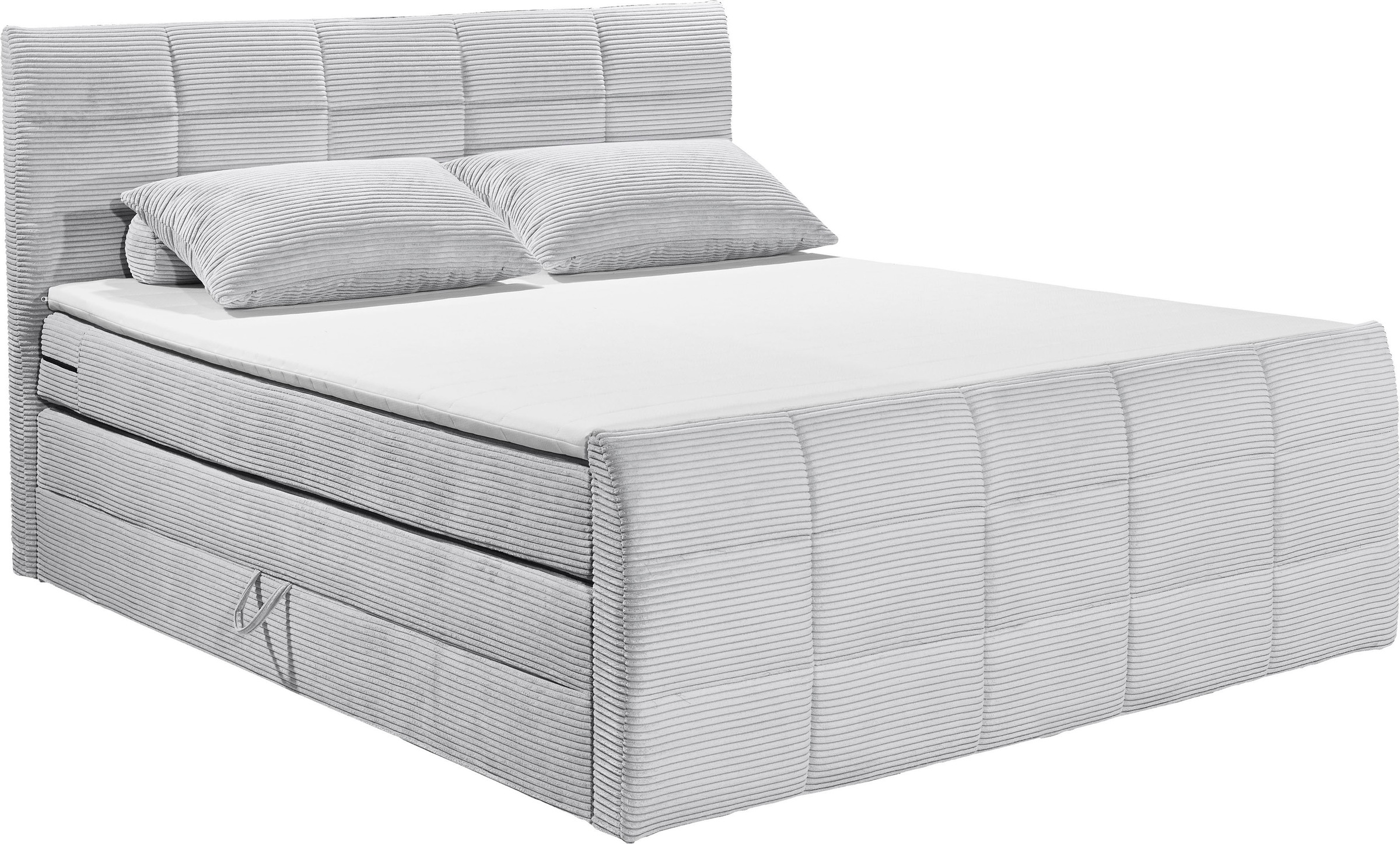 ED EXCITING DESIGN Boxspringbett »Bolivia«, harte Seite mit Kokosmatte, wei günstig online kaufen