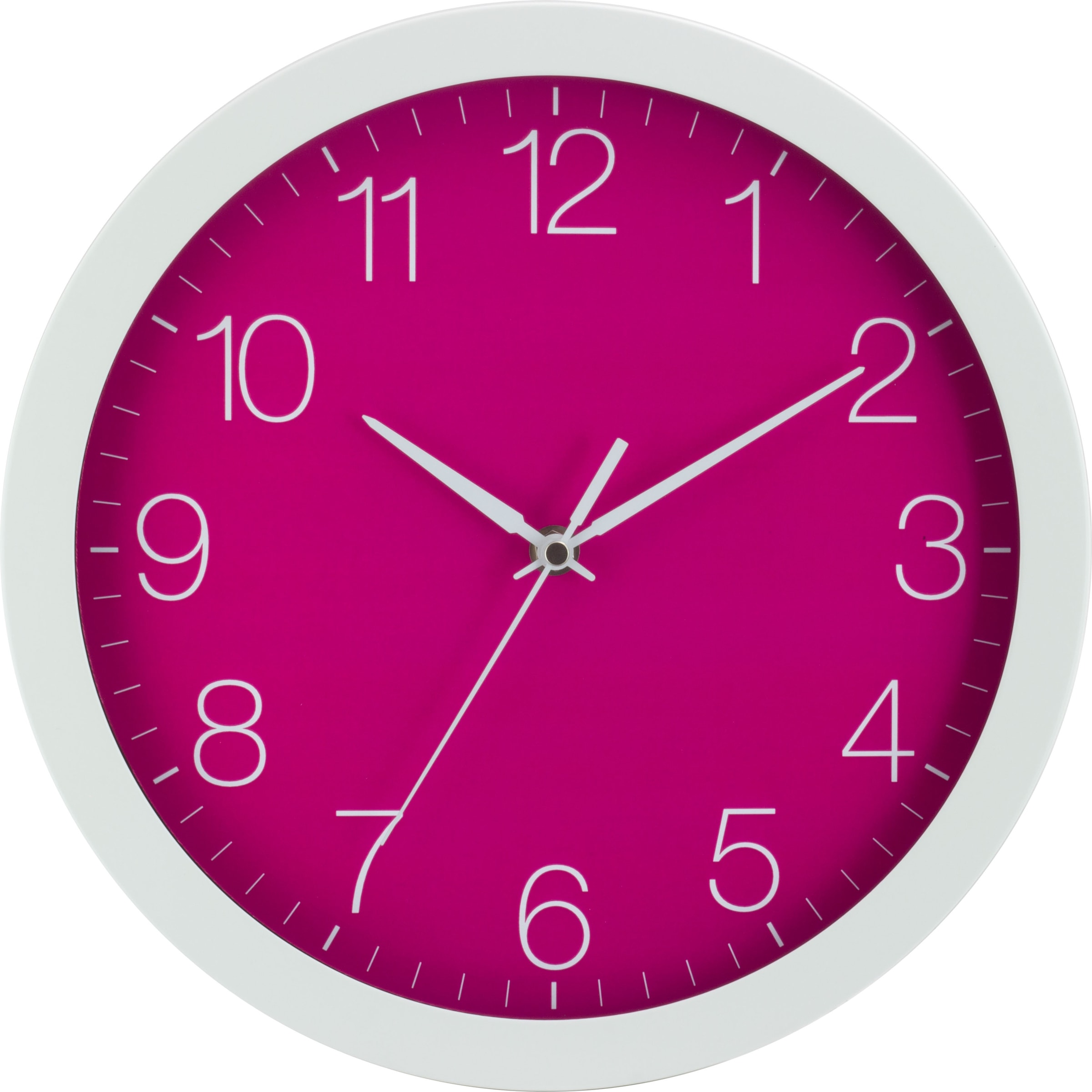 EUROTIME Wanduhr »Trend Alu Fuchsia, 86152-00-5«, Quarzuhr,Wohnzimmer,Esszi günstig online kaufen