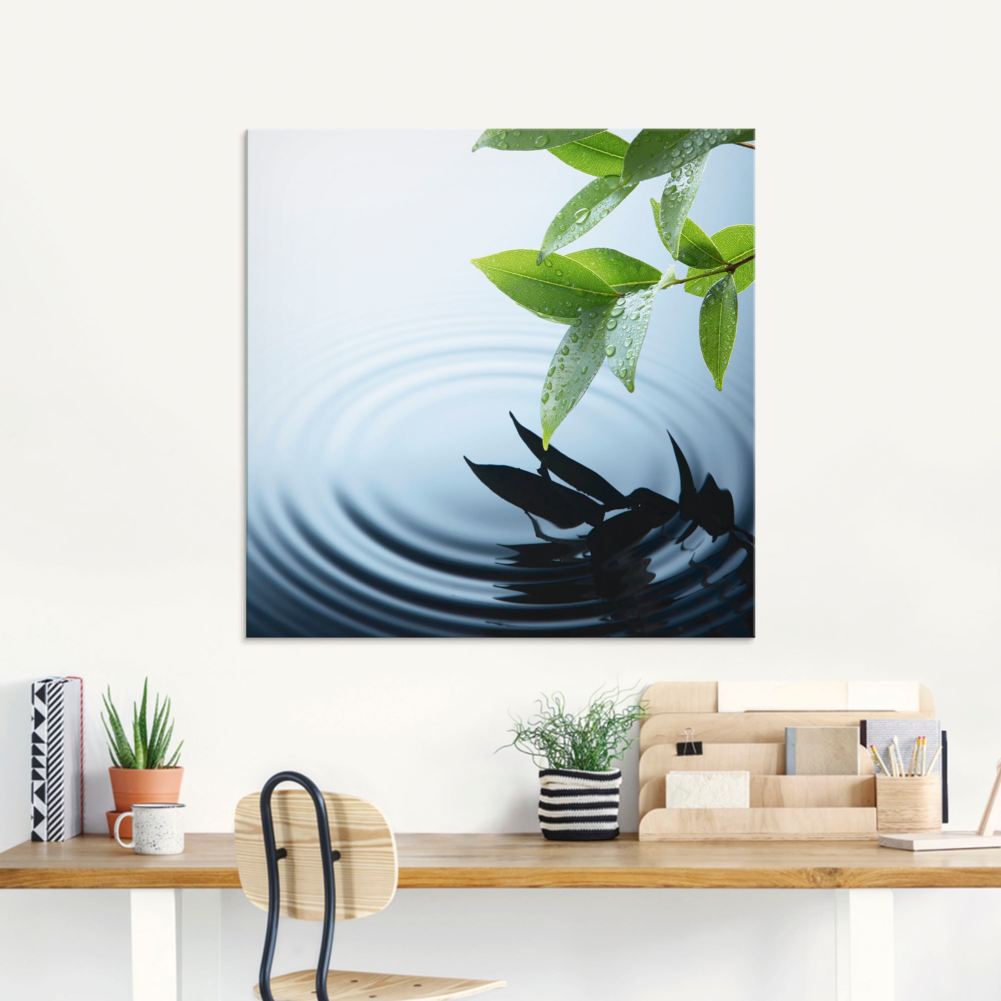 Artland Glasbild »Pflanze und Wasser« Zen 1 Stk. tlg. in verschiedenen Größen