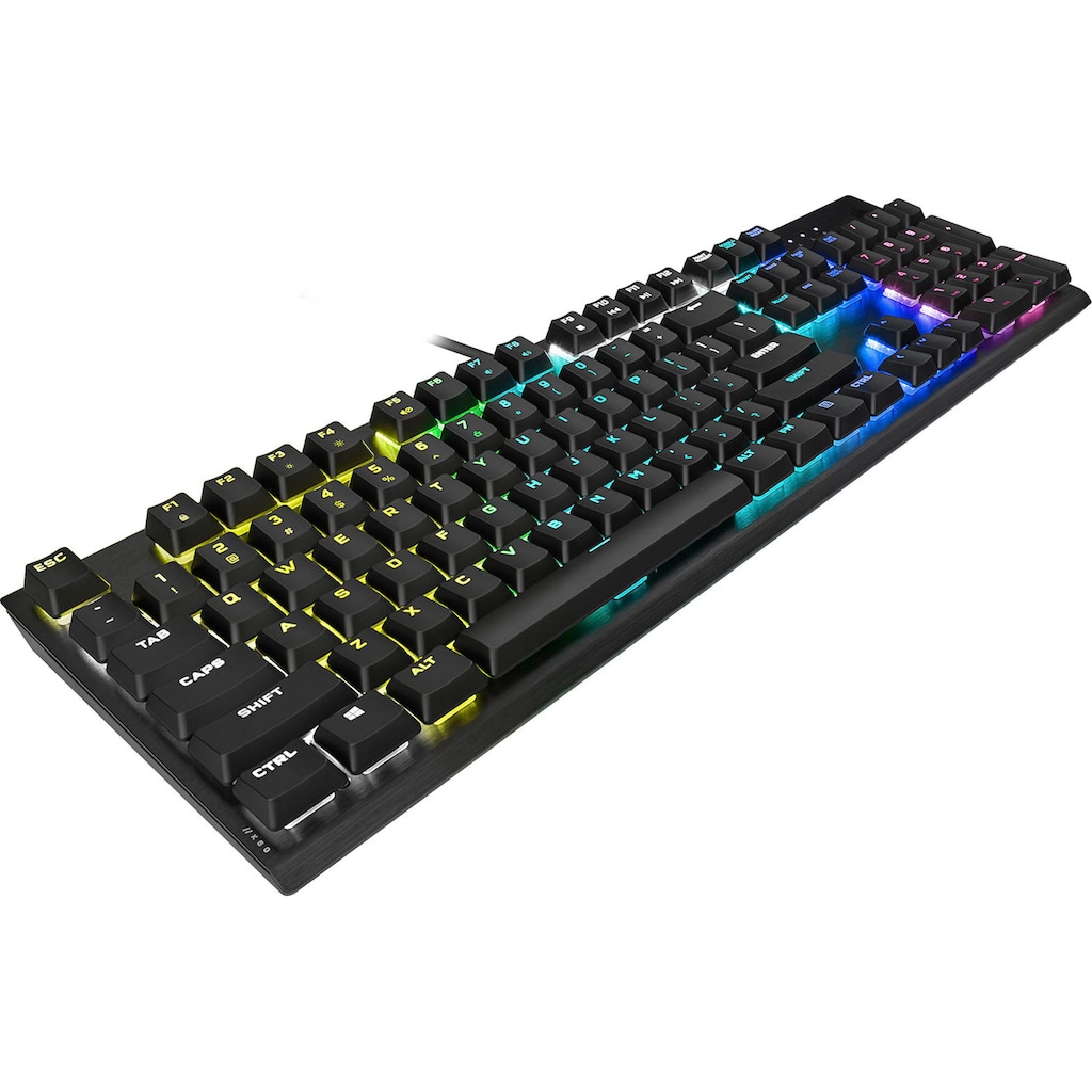 Corsair Gaming-Tastatur »K60 RGB PRO Low Profile«, (Ziffernblock-ausklappbare Füße)