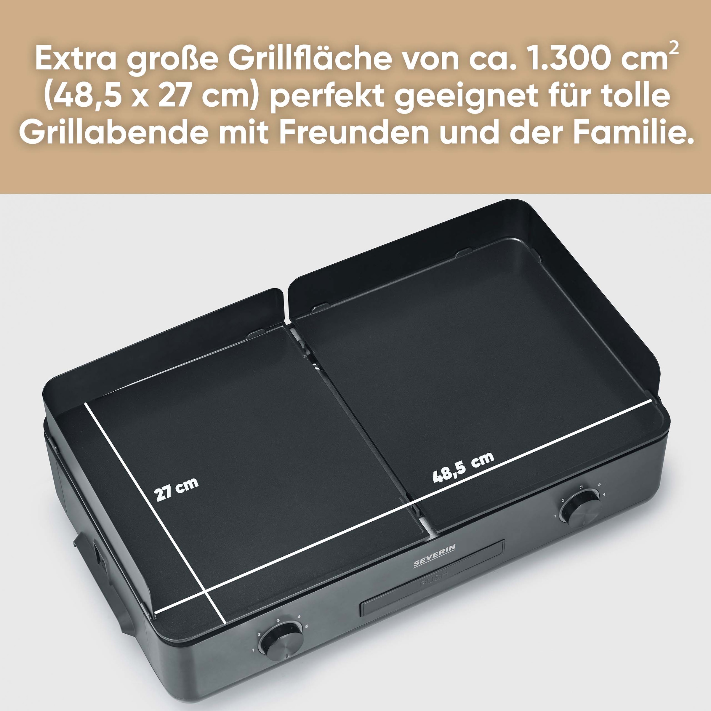 Severin Standgrill »PG 8568« 2200 W Elektrogrill mit Grillplatte, als Stand- oder Tischgrill nutzbar