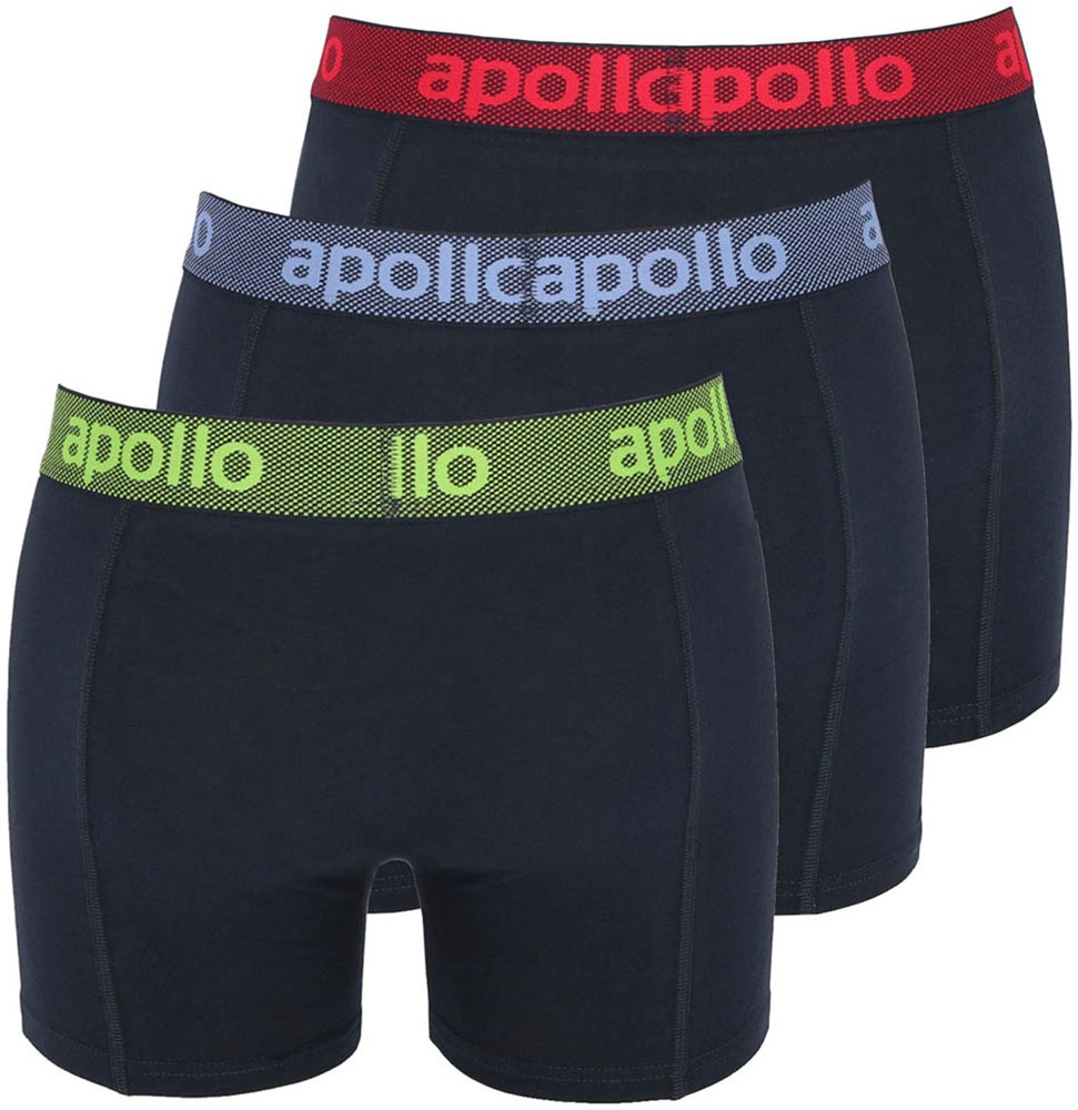 Apollo Boxer »MEN BOXERSHORTS«, (Spar-Pack, 3er Pack), mit hohem Baumwollanteil, elastisch und gut an den Körper